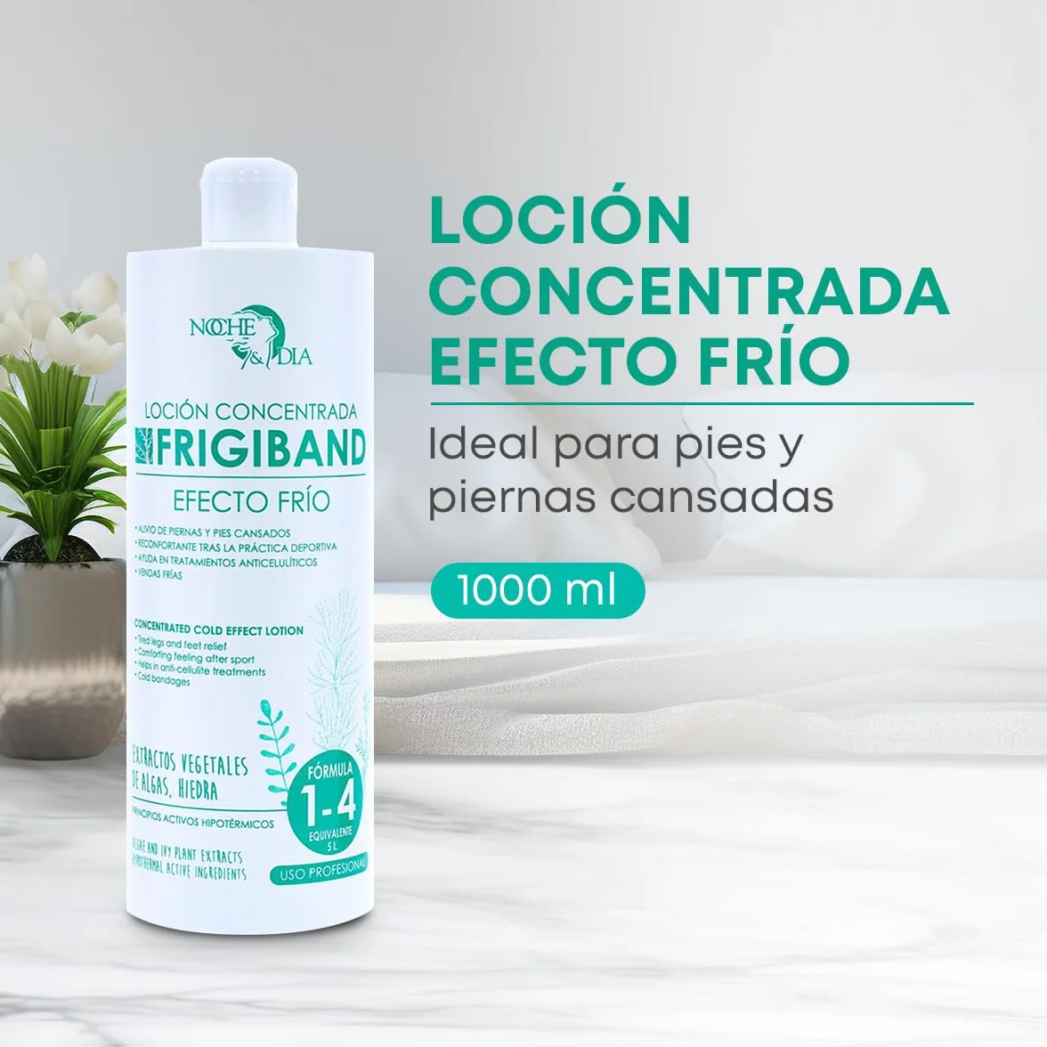 FRIGIBAND Noche y Día Loción Efecto Frío Piernas Cansadas 1000 ml