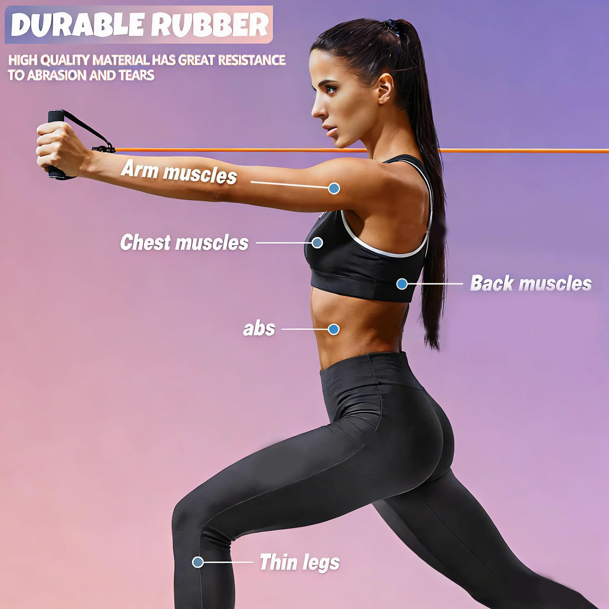 RitFit Banda de Ejercicio de Resistencia Individual con Asas cómodas-Ideal para Terapia física,Agua Entrenamiento de Fuerza,