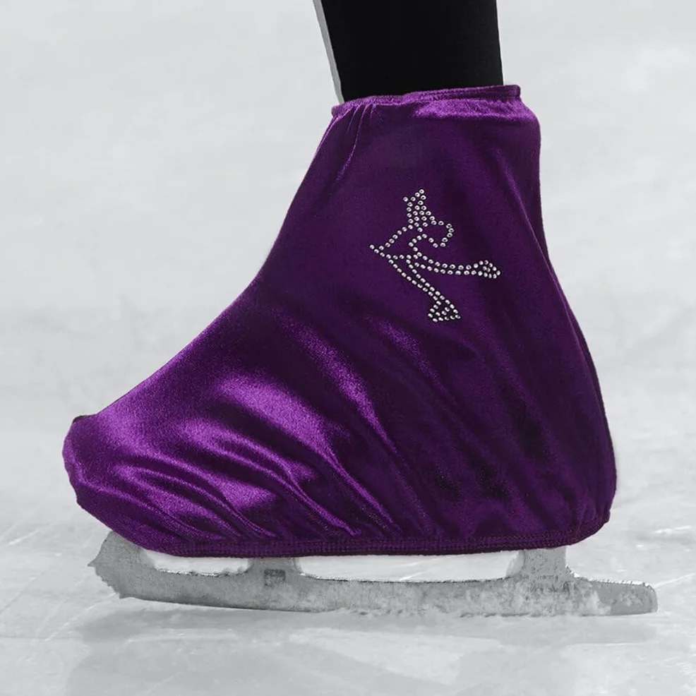 Happyyami Fundas para Patines De Hielo Elásticas Cubiertas De Poliéster para Botas De Hockey Y Patinaje Artístico Niños Y Adultos 7.87X5.90 Pulgadas Protección Ajustable
