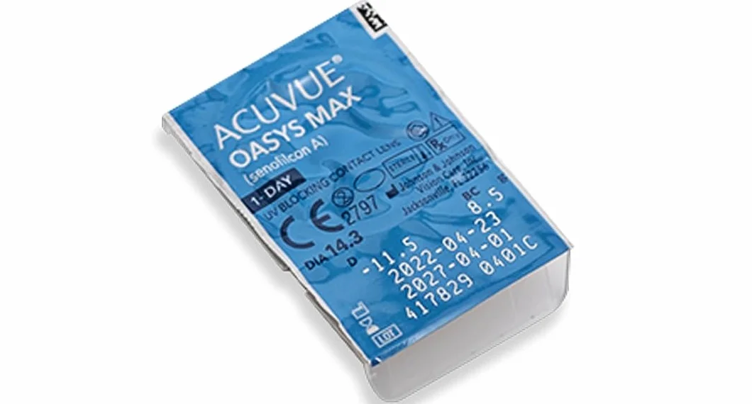 Acuvue Oasys Max 1-Day Lentes diarias -1.00 dpt 14.3 mm 30 unidades curva base 8.5 mm