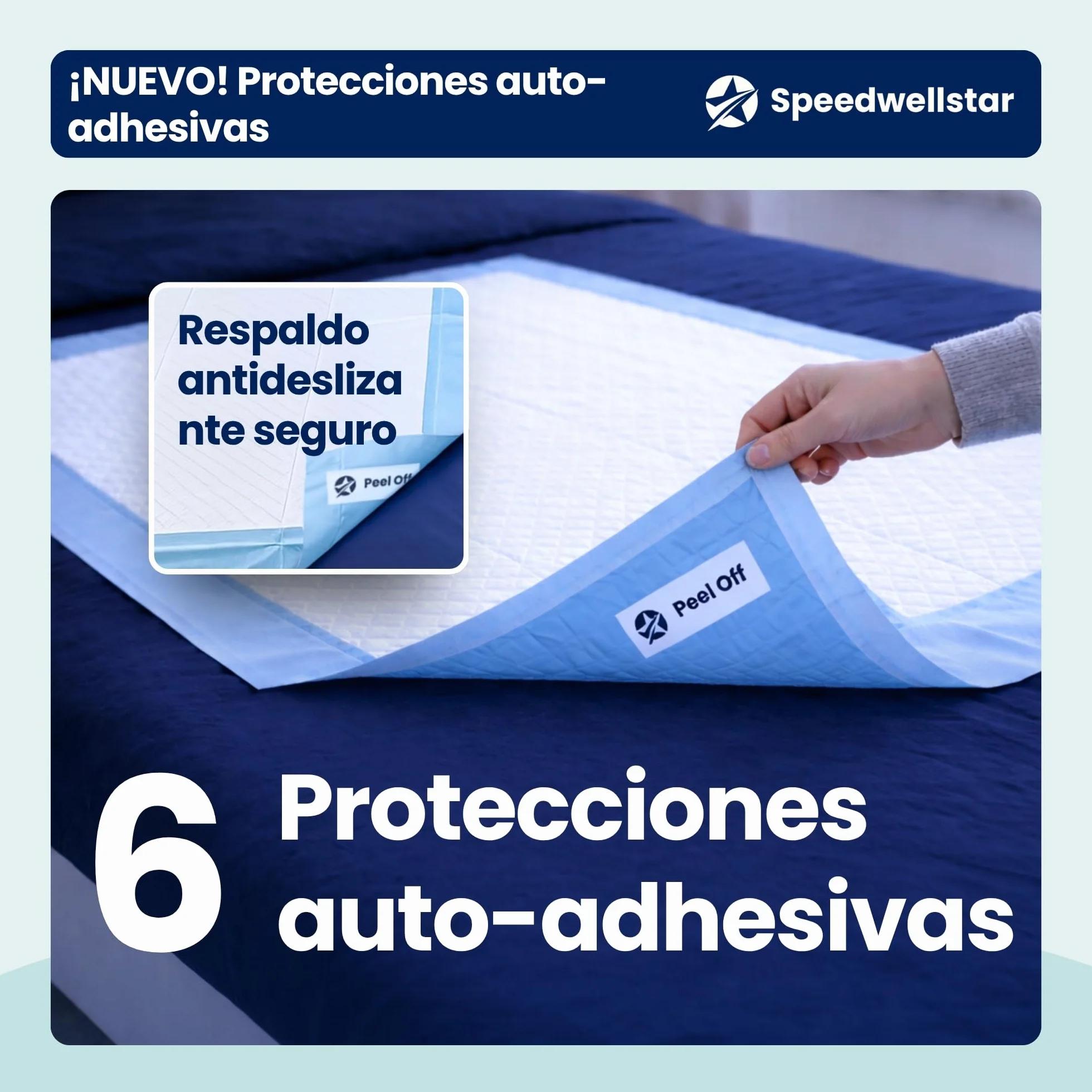 Almohadillas para Cama de Incontinencia Desechables Extra Grandes 150 x 80 cm Pack 20 Súper Absorbentes 2300 ml Protector Impermeable