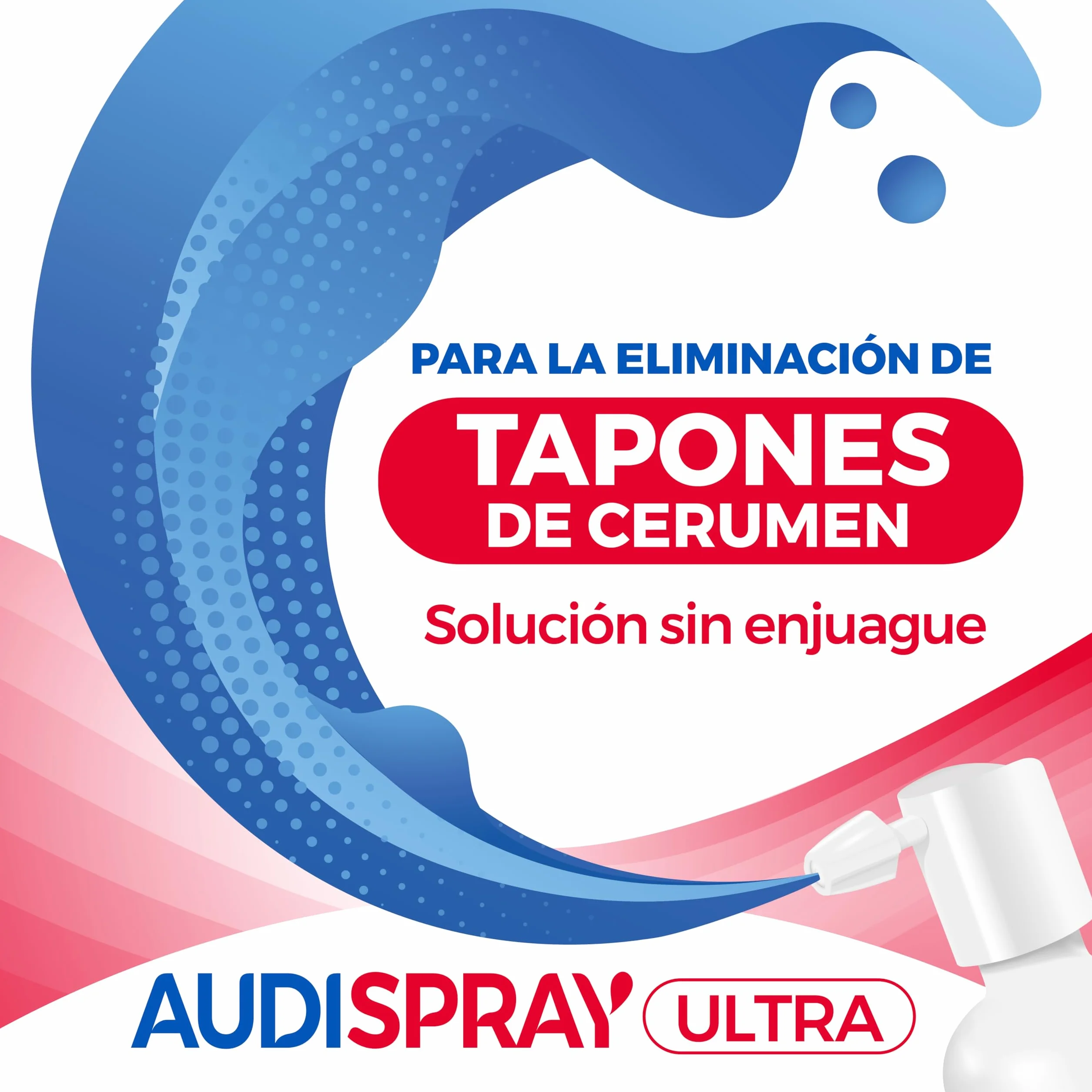 AUDISPRAY Ultra 20 ml para eliminar tapón de cerumen con boquilla patentada