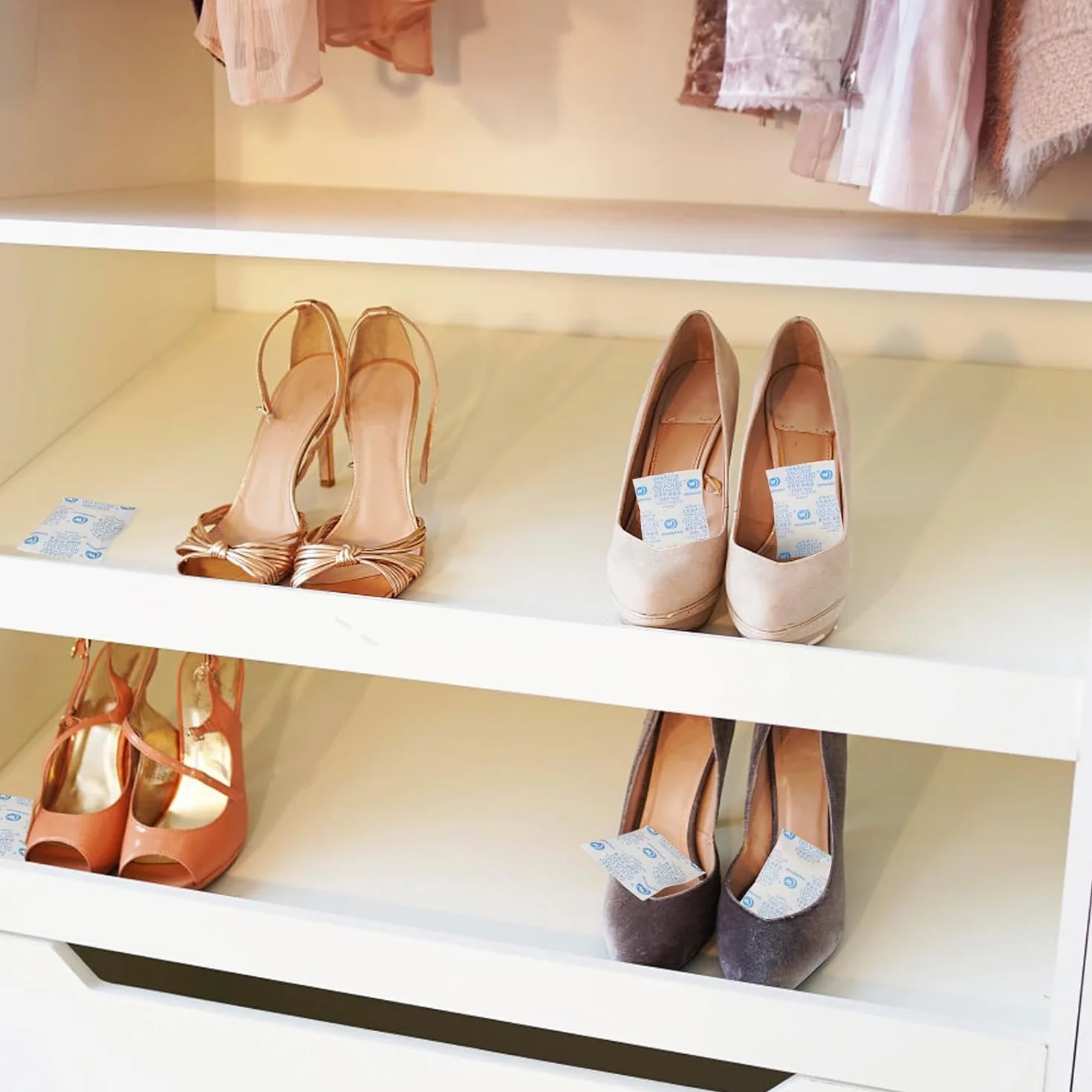 Paquete de 20 sobres de gel de sílice reutilizables absorbentes de humedad para ropa y zapatos