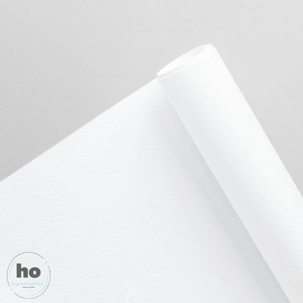 Rollo Papel Camilla con Precorte 50 m x 60 cm Celulosa Virgen 100% para Estética, Masaje, Clínicas