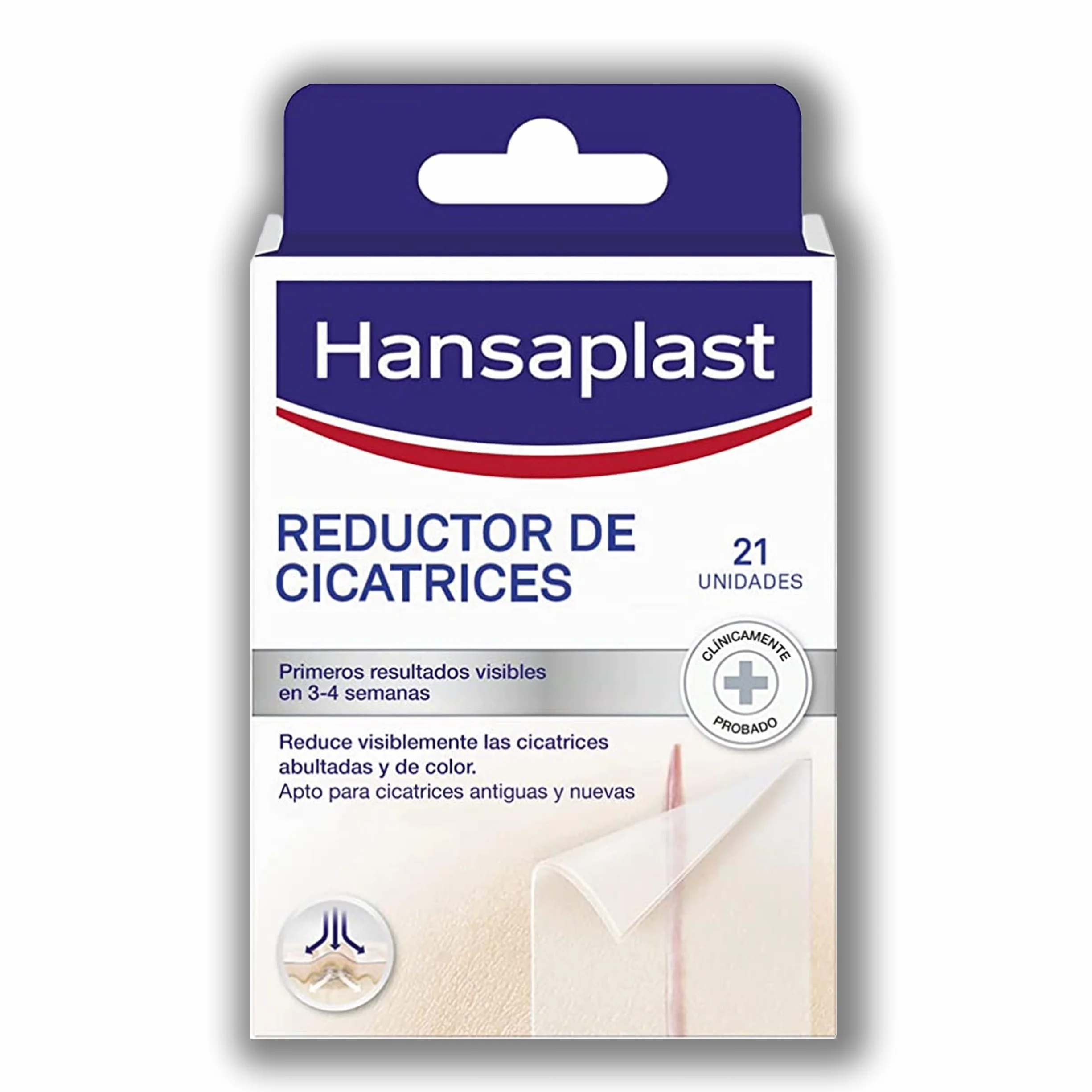 Hansaplast Reductor de cicatrices apósito transparente 21 ud 3,8 cm x 6,8 cm