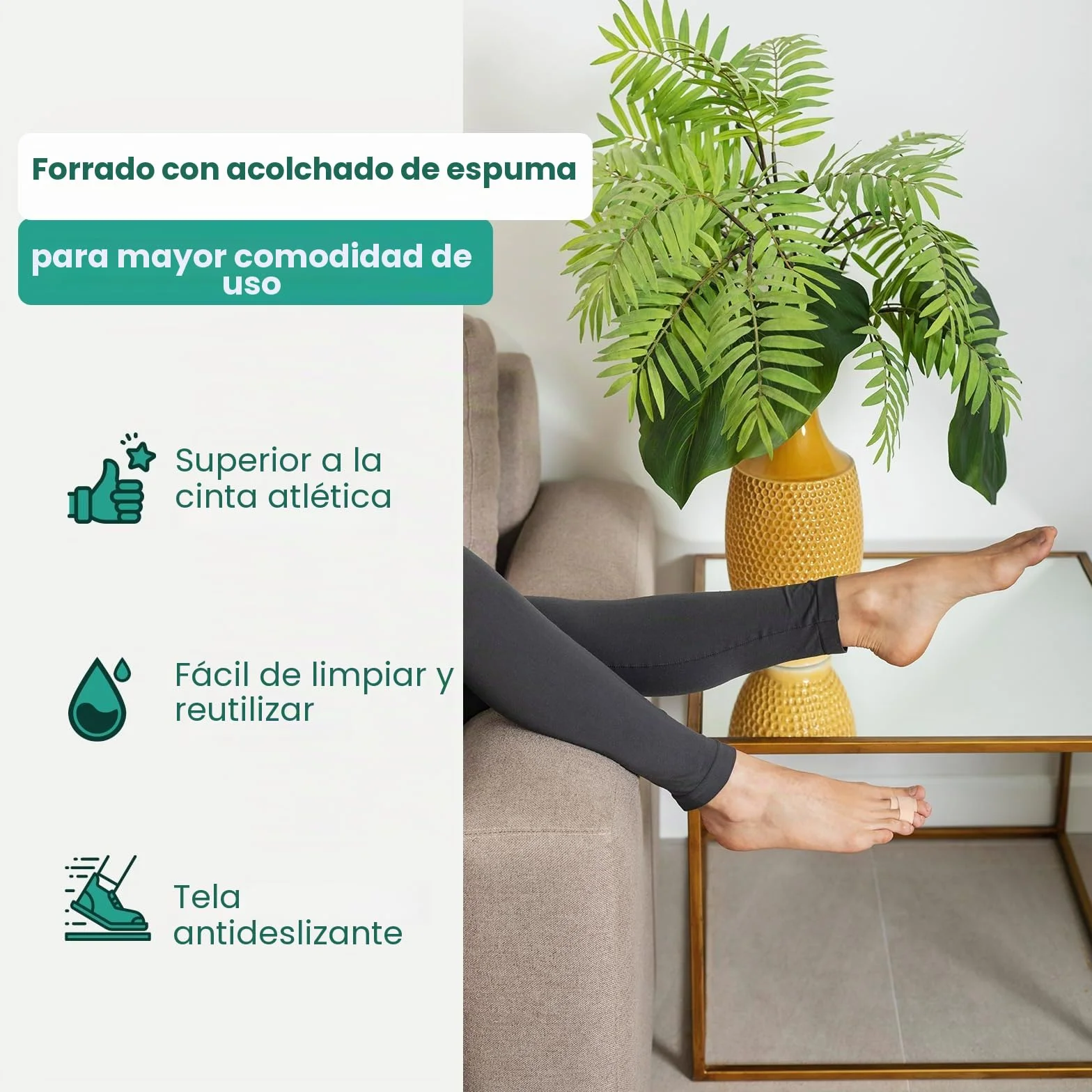 Corrector de dedos en martillo - Paquete de 8 férulas acolchadas para dedos de los pies