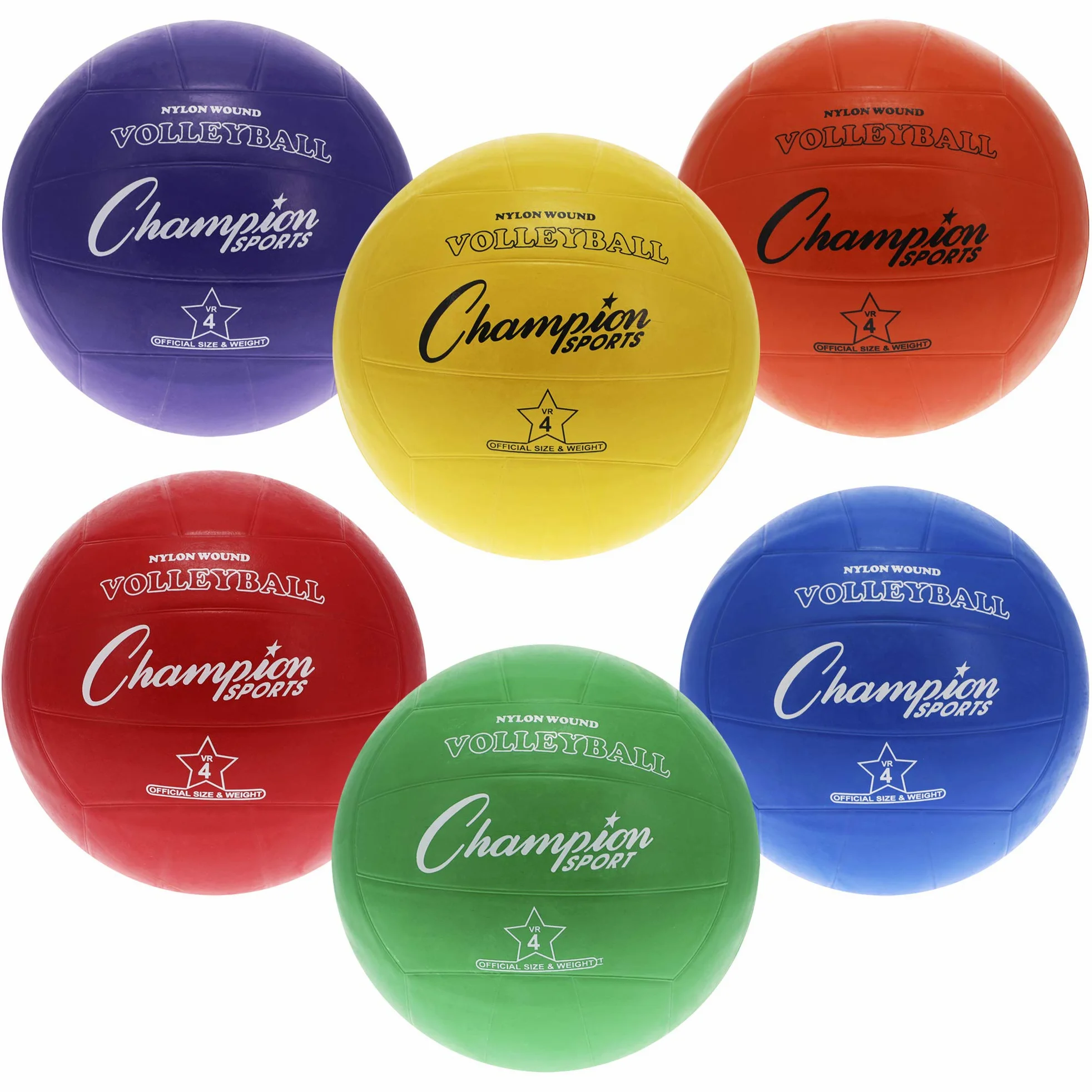 Champion Sports Balón de Voleibol, Blanco, Goma (una Sola Bola)