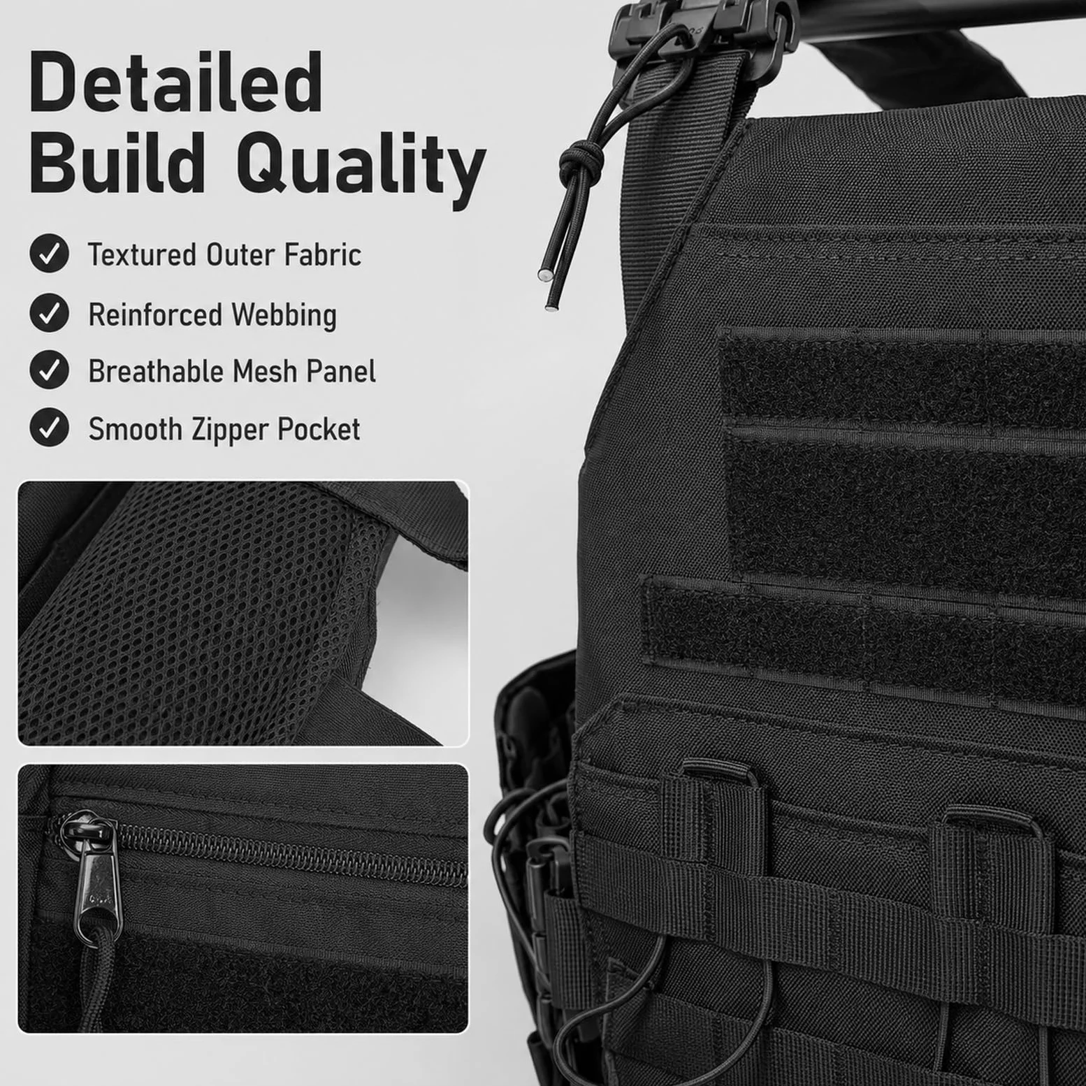 Genérico Arnes de Carga Modular Kit, Chaleco de Pecho Airsoft Ajustable | Incluye Base Bolsa Triple Bolsa Cuadrada Pequena Bolsa Smartphone Bolsa Radio y Bolsa Trasera de Carga Utilidades
