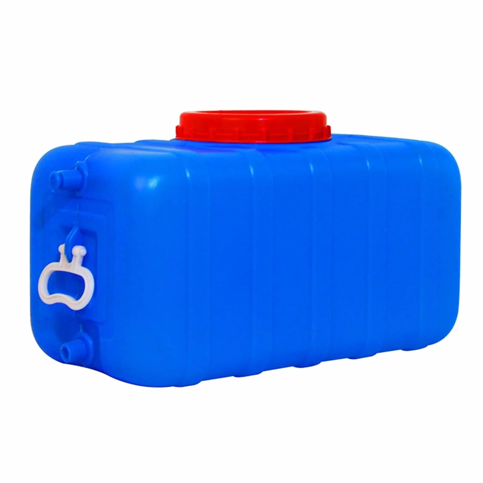 Cubo de plástico Cuadrado para Camping de 45L/75L/100L, contenedor de Agua para Coche, Color Azul, Apto para Uso alimentario, con Tapa y asa, Barril de Agua Multifuncional.