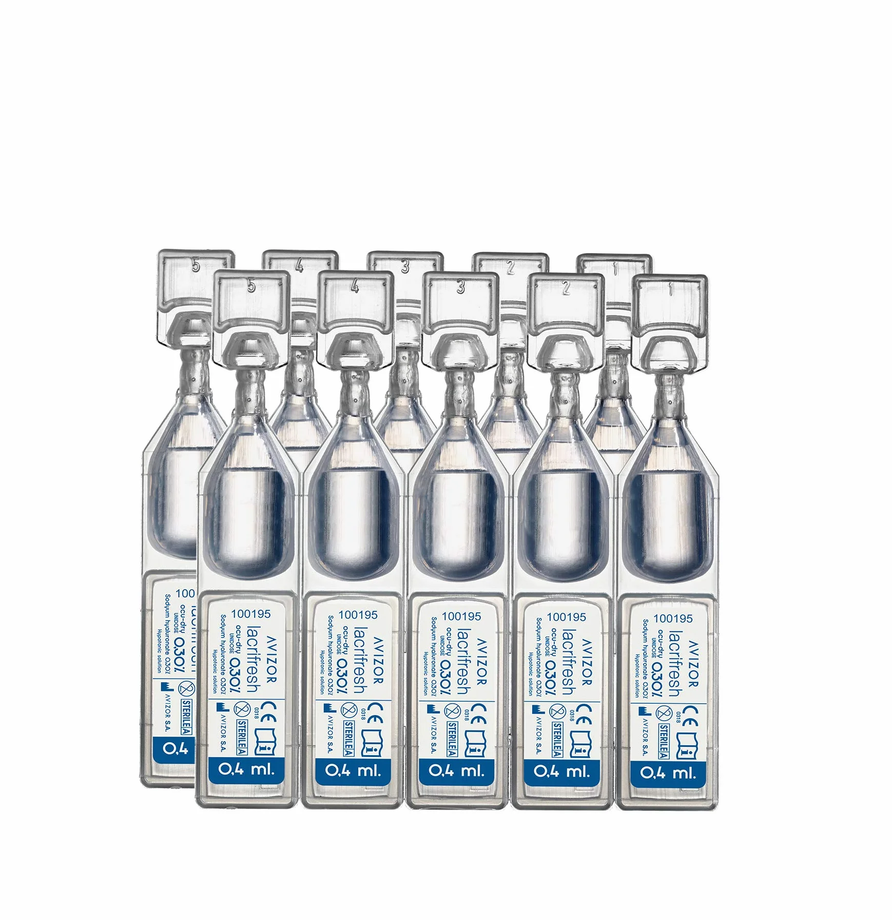 Avizor Lacrifresh Ocu-Dry 0,30% Monodosis Gotas Oculares Pack 20 Ampollas 0,4 ml