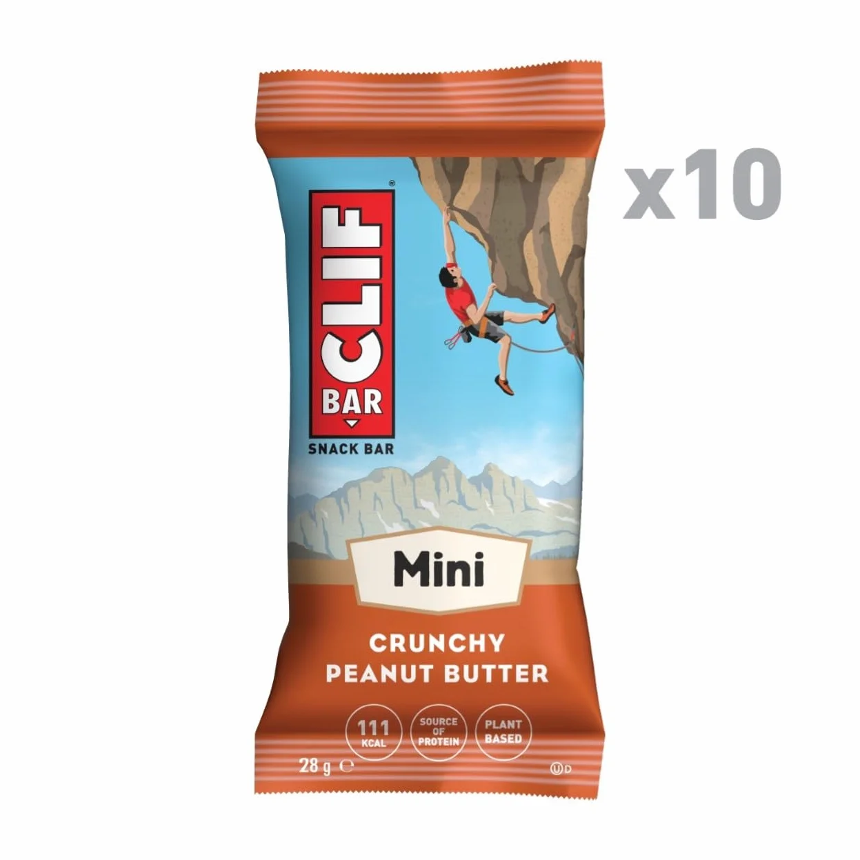 CLIF BAR Minis Snack Bar Crunchy Peanut Butter Proteínas Vegetales 10 x 28 g