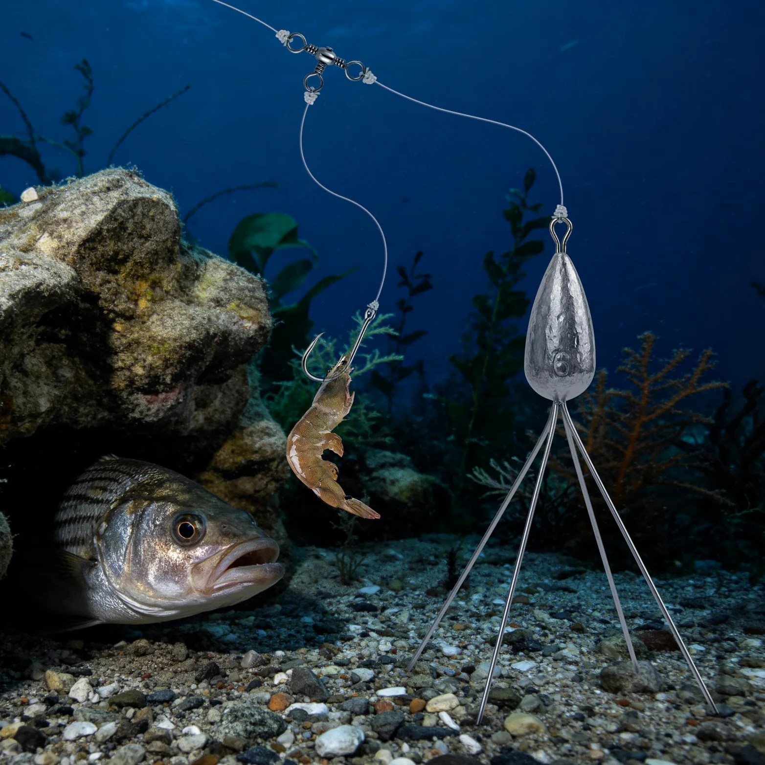 THKFISH 5 plomos de araña de cola larga para pesca de surf, pesos de plomo resistentes para agua salada, plomos de fundición de surf, pesca de gato y aventuras en la playa en arena marina oceánica