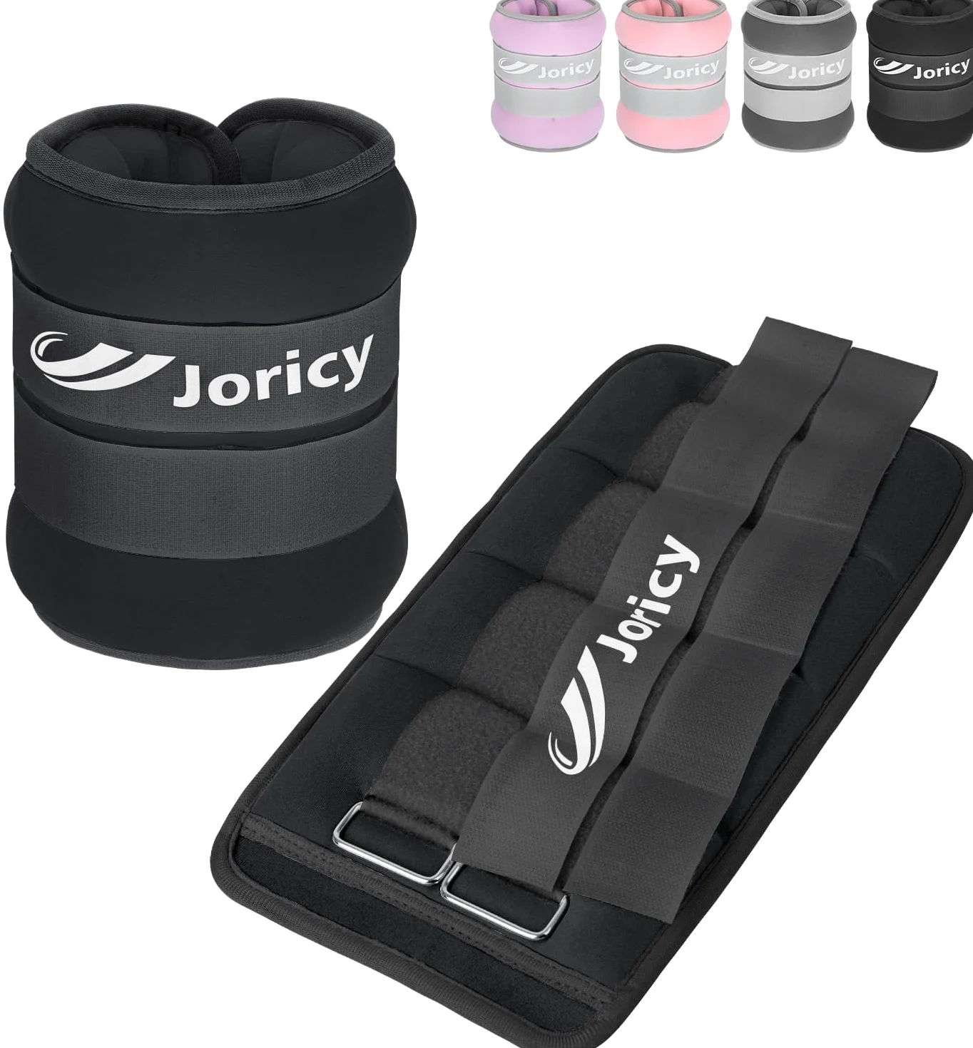 JORICY Pesas para Tobillos, Pesas para Tobillo y Muñecas 1 2 3 4 5 6 8 10 kg 1 par Pesas Muñeca Lastres Tobillos Tobilleras con Correas Ajustables para Ejercicios de Fitness Caminar