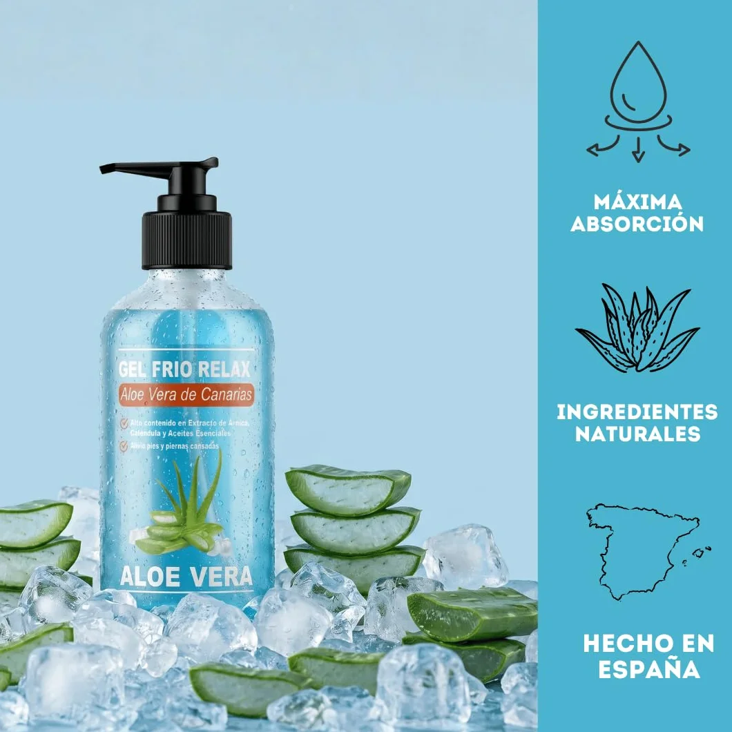 GEL FRIO ALOE VERA DE CANARIAS BIO con Arnica y Calendula para piernas cansadas 500 ml
