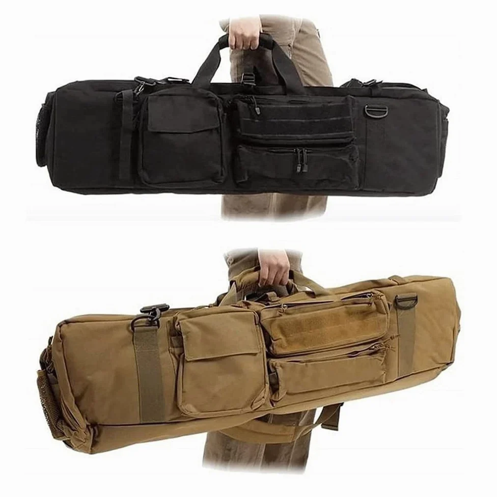 Estuche para Escopeta Airsoft, M249 Bolsa Doble para Rifles, Bolsa Táctica de Escopeta, Bolsa de Almacenamiento para caña de Pescar Escopeta Carry B