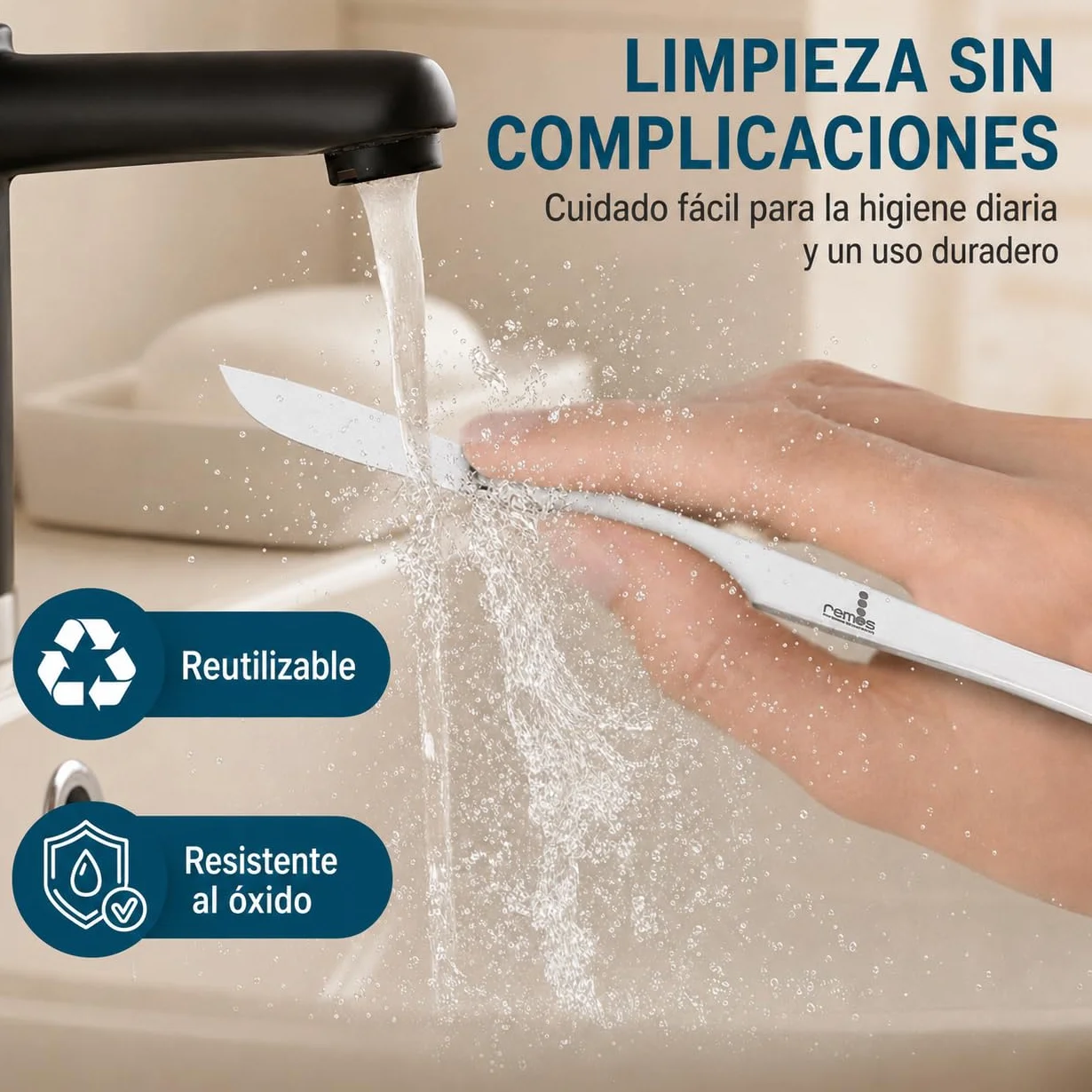 REMOS bisturí romo 16cm inoxidable