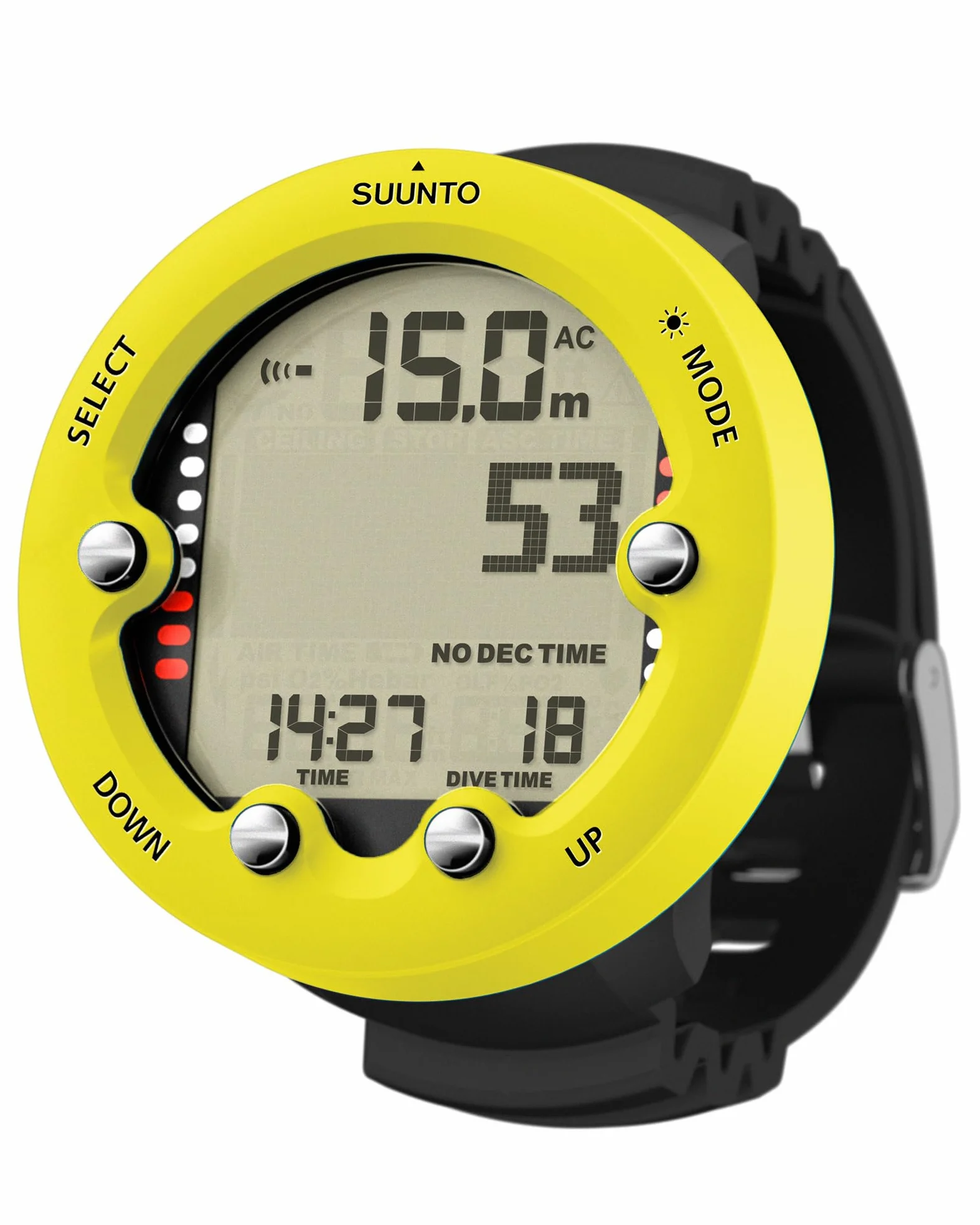 SUUNTO Zoop Novo - Ordenador de buceo de muñeca, color amarillo limón