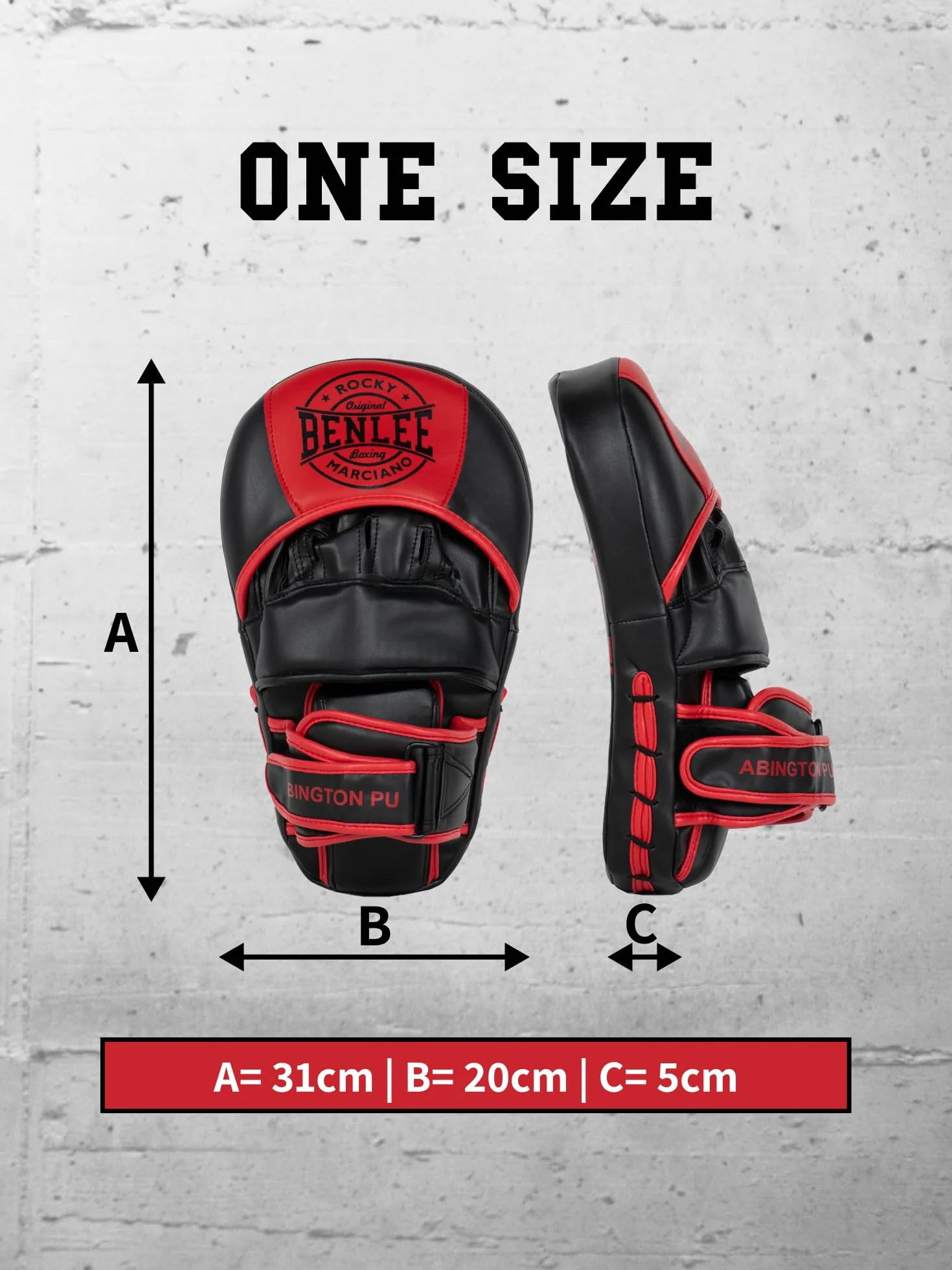 BenLee Punch Mittens Abington PU Black/Red One Size