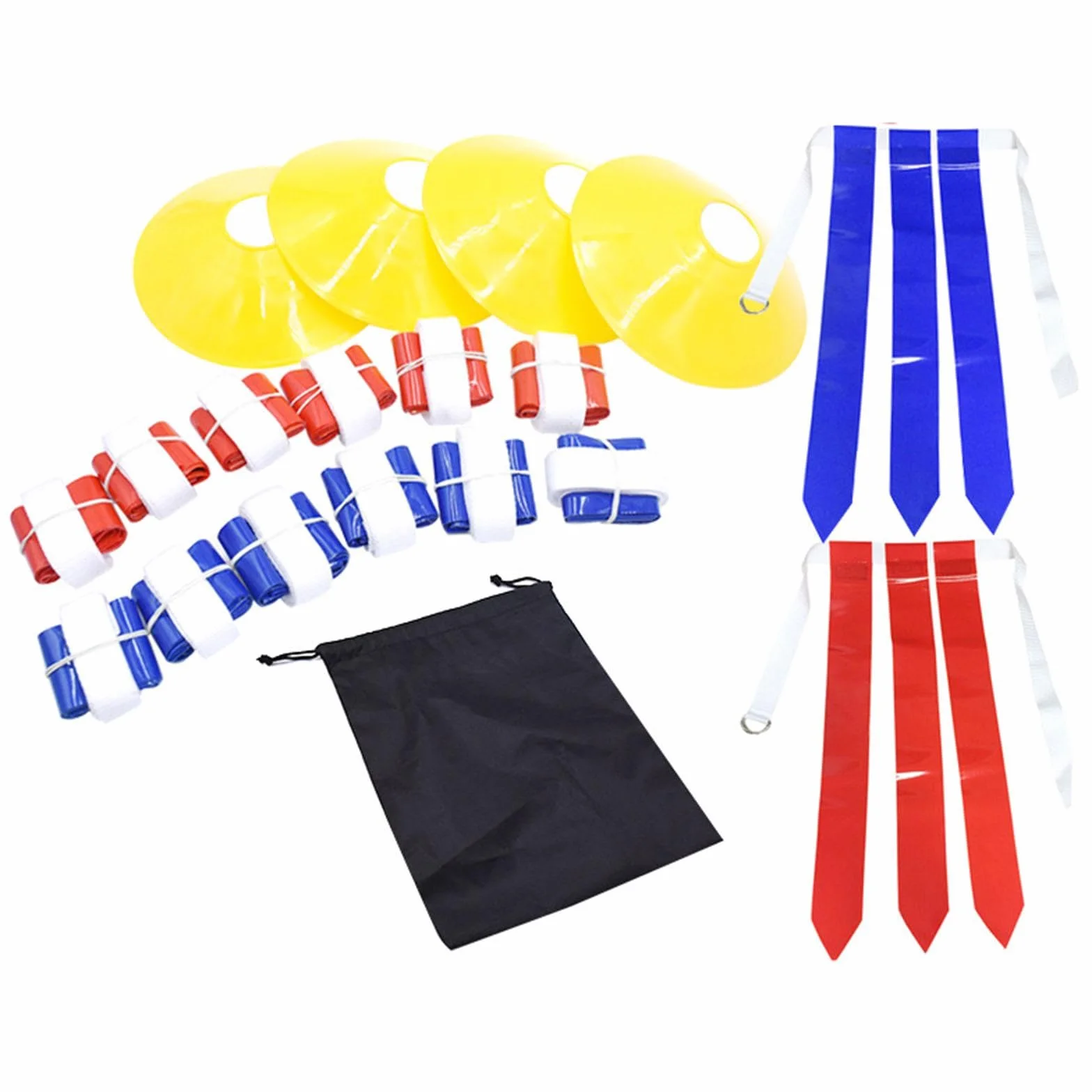 Amagogo Cinturones de fútbol con Bandera, cinturón con cordón Negro, cinturón con Bandera de Rugby, Bandera de Cintura para niños, Adultos, Jugadores, Juego