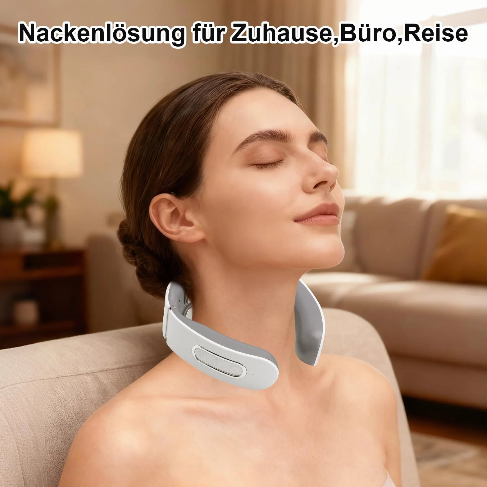 TNSLAND Masajeador de cuello 11 en 1 con calefacción, 6 modos, 9 niveles de intensidad, portátil