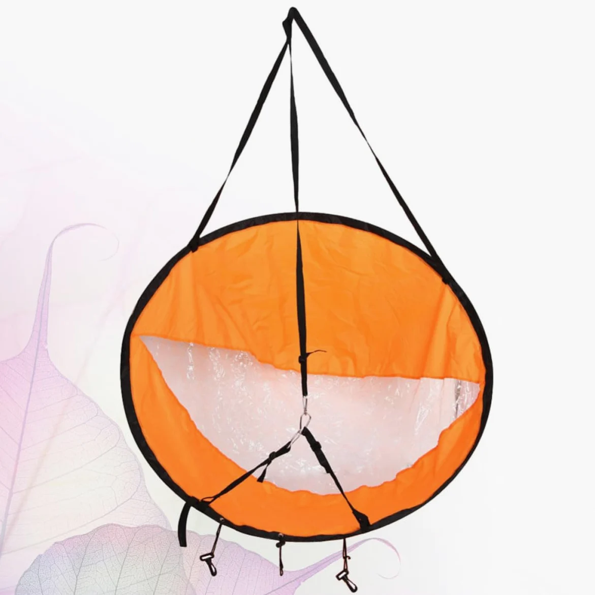 Vela de Kayak Plegable Vela de Viento para Kayak y Tabla de Paddle Surf, Poliéster Tafetán Naranja, Costuras Triple Reforzadas, para Navegación al Aire Libre