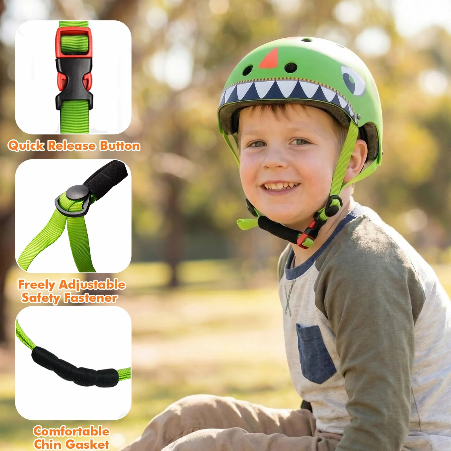 Casco Bicicleta Niños 2 3 4 Años, Cascos Infantiles Protección de Cabeza de Seguridad de Dibujos Animados para Niños, Peso Ligero Transpirable para Scooter/Patinaje/Rodillo Blading