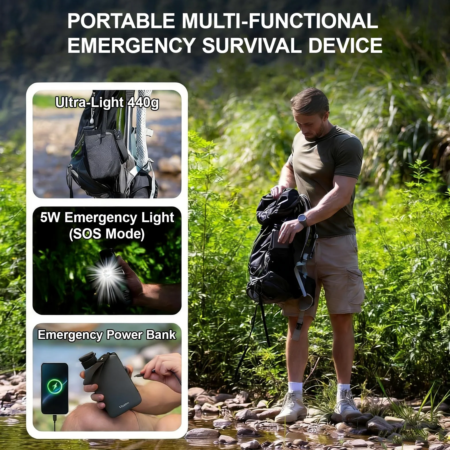 Bomba de filtro de agua eléctrica portátil, purificador de agua de 0.01 micras, sistema de filtración de agua de supervivencia para senderismo, camping, viajes y emergencias.
