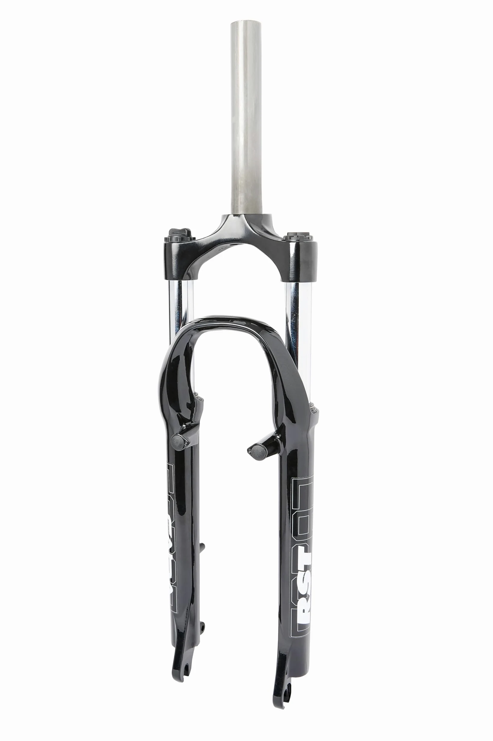 Horquilla de suspensión MTB RST Capa T Horquilla de 26 pulgadas para bicicleta con suspensión de acero, recorrido de 80 mm, compatibilidad con frenos V-Brake y de disco longitud de la espiga de 170 mm