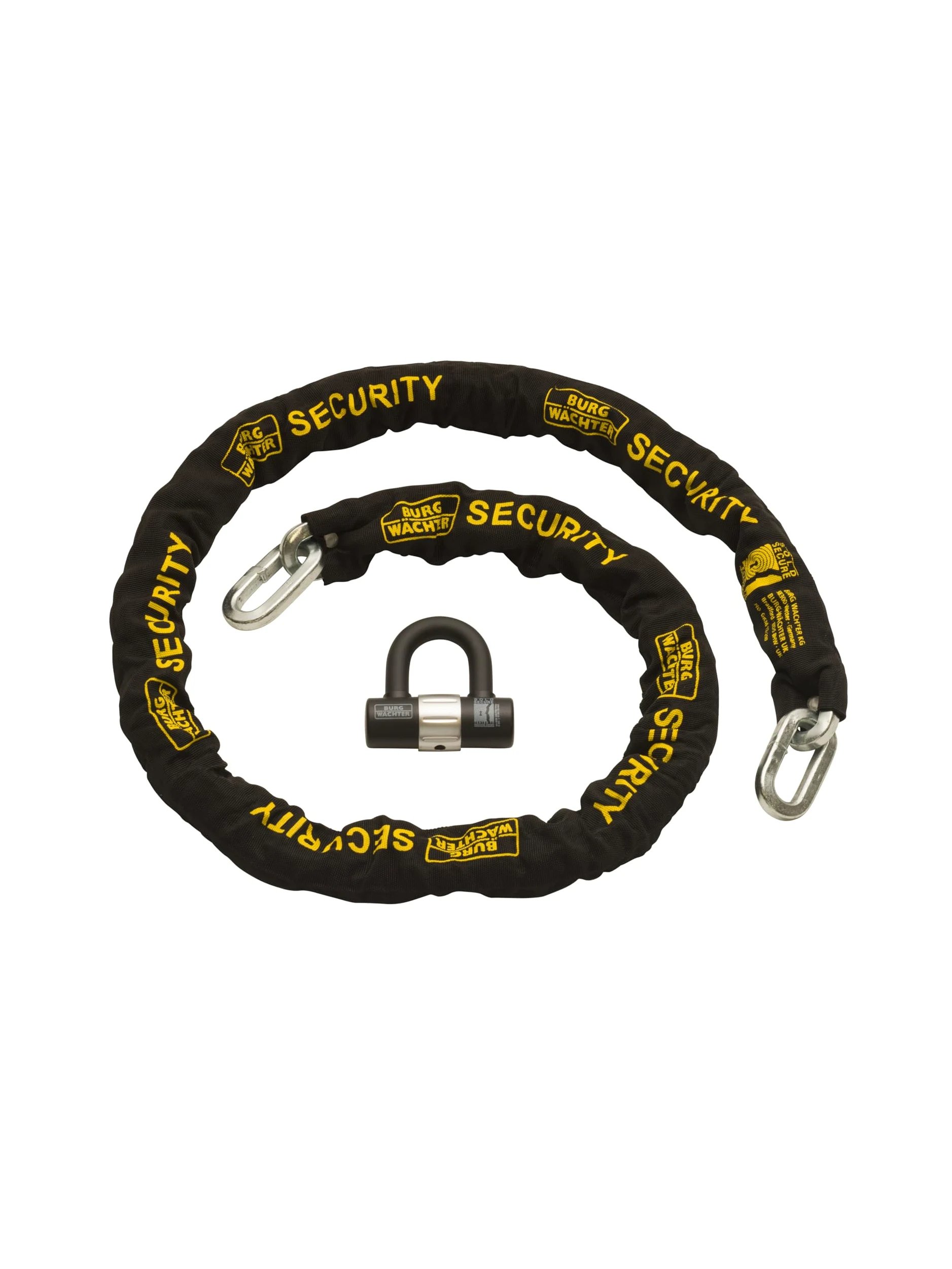 Burg-Wachter - Cadena de seguridad para bicicleta de 12 mm, color negro, 2 m