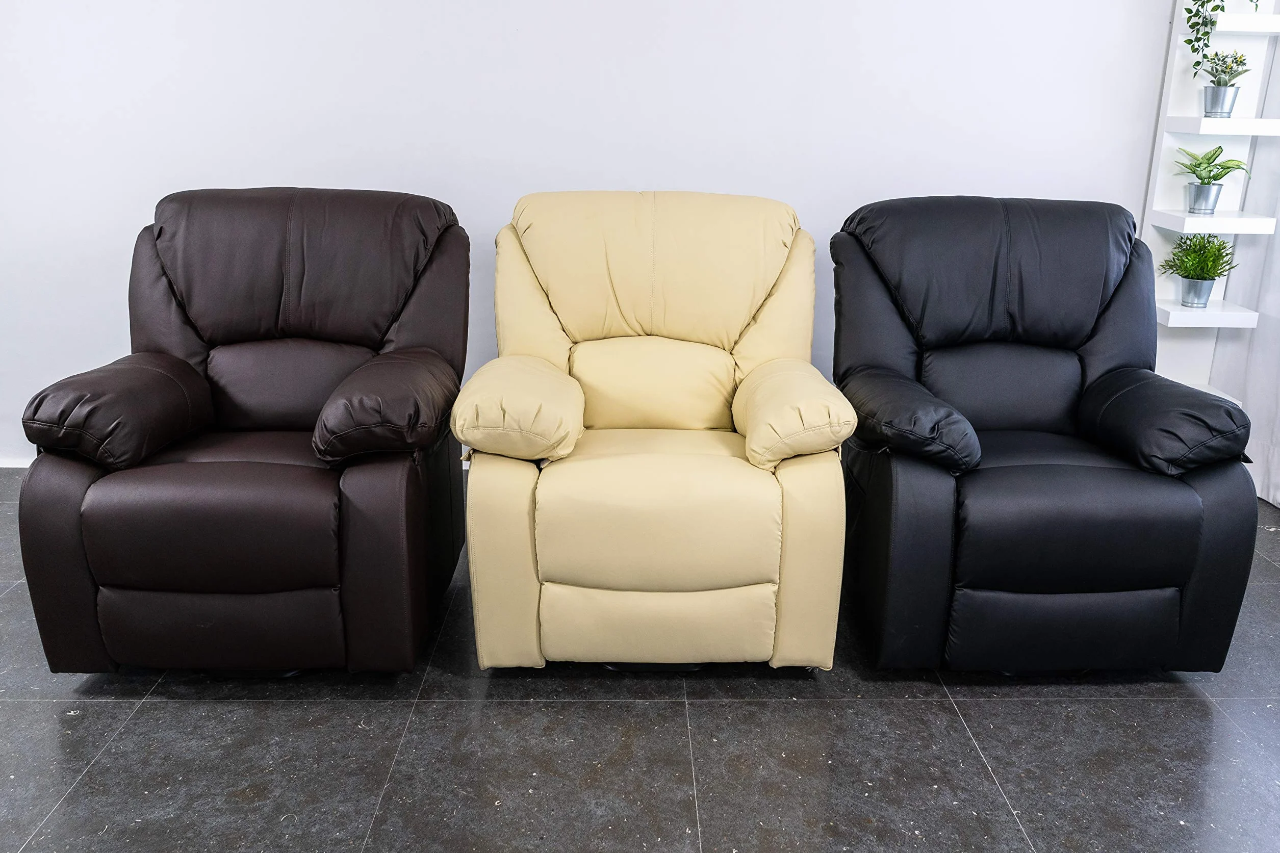 ECODE Sillón de Masaje Relax Monaco, 10 Vibromotores, Reclinación 160º, Calor, Programas Auto, A++