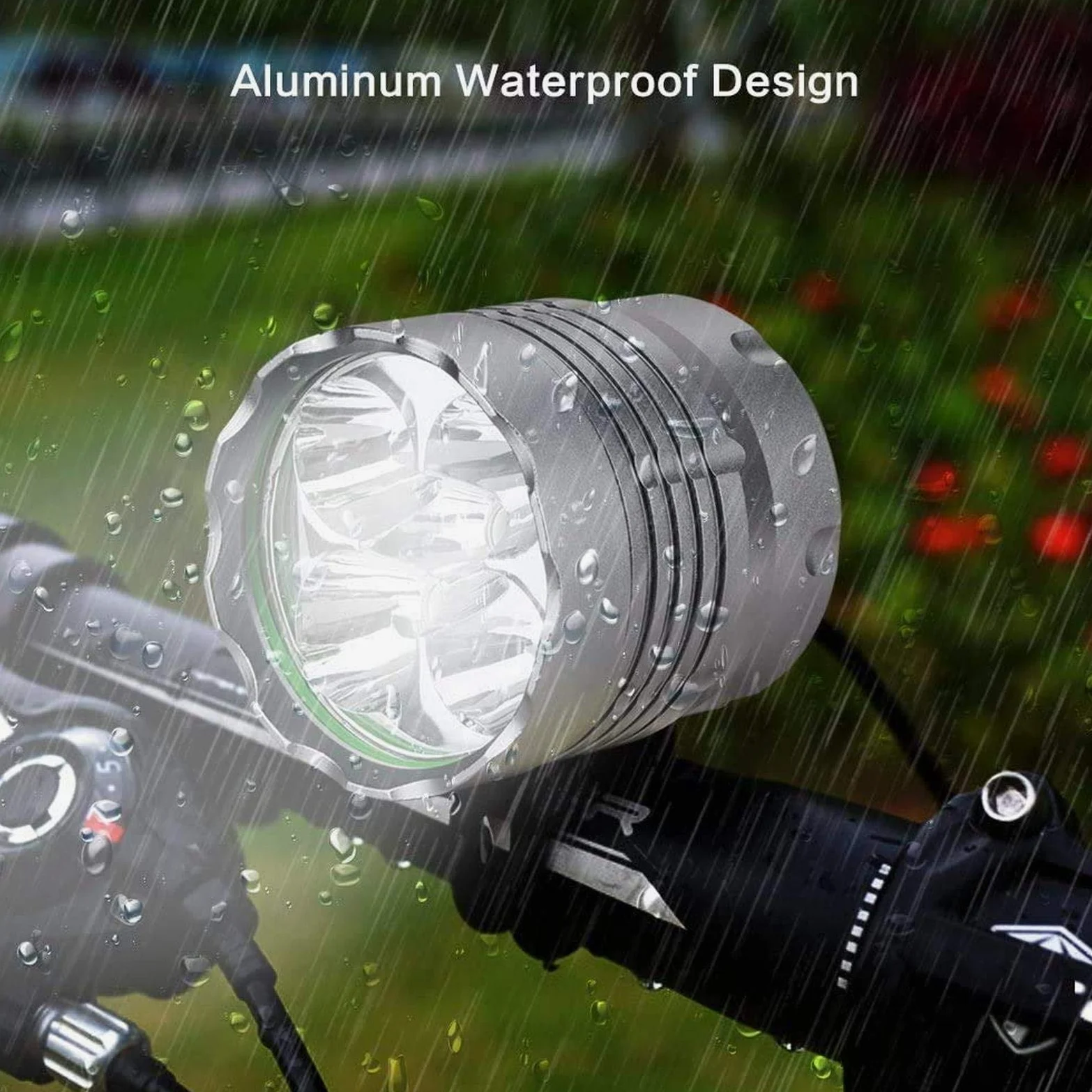 EISTEE Luces de Bicicleta, Luces de Bicicleta, Luces de Bicicleta, luz de Bicicleta 6000 lúmenes 5 Faros de Bicicleta Led Impermeable Frente de montaña