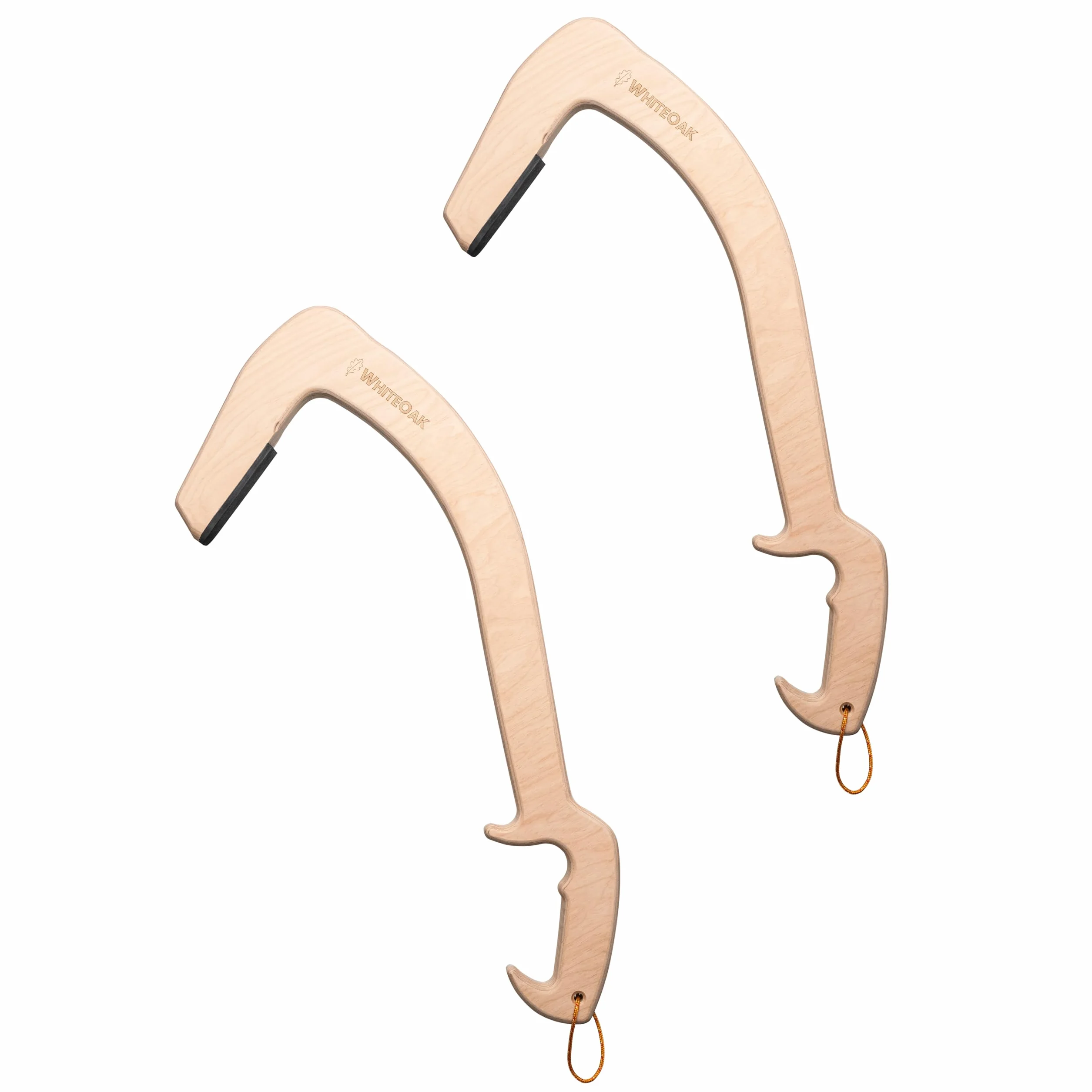 Whiteoak - Piolet de madera para entrenamiento en interiores para escalada en hielo, herramientas secas y entrenamiento de escalada, accesorios para equipo de escalada con punta de goma Vibram, 1 par