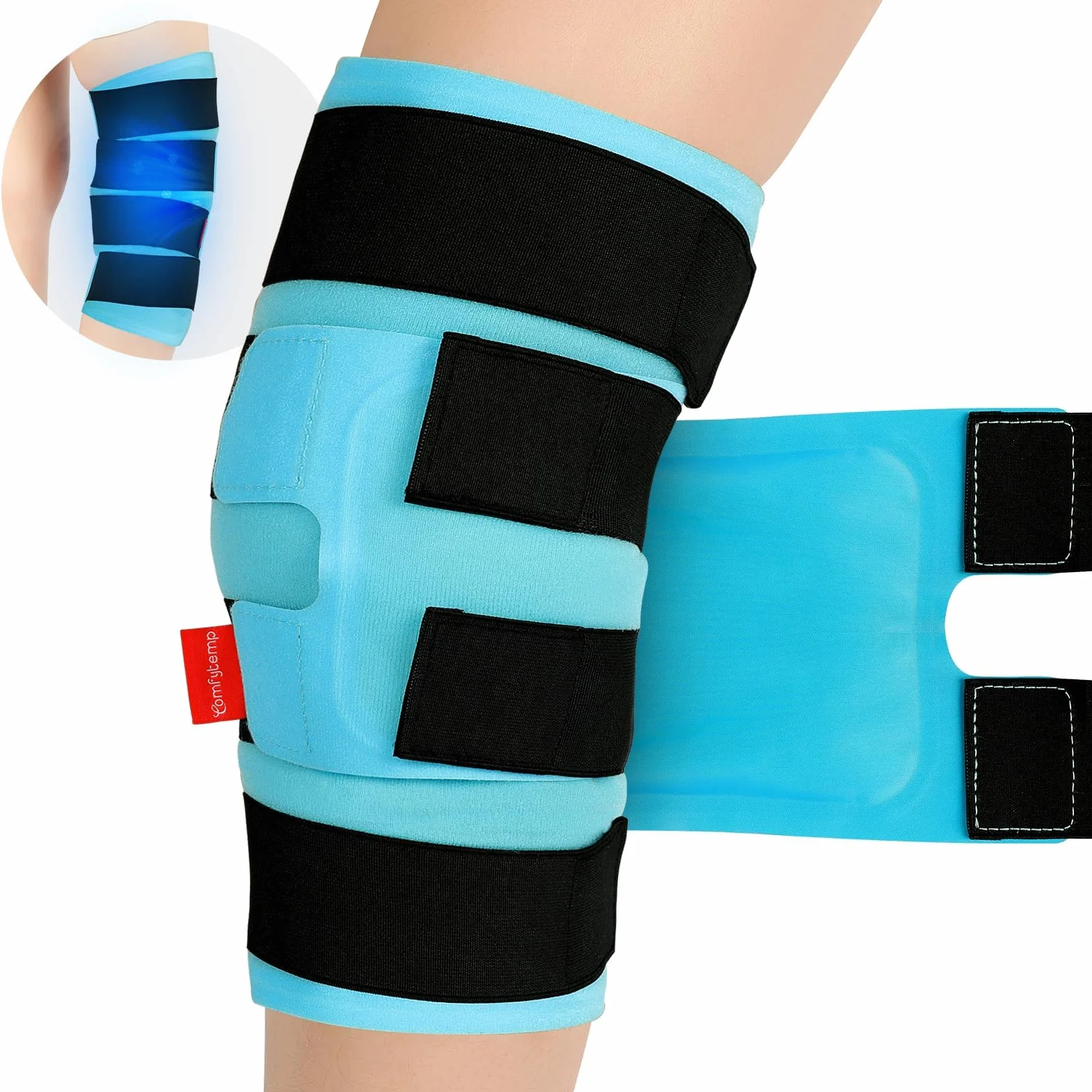Comfytemp Bolsa de Hielo para Aliviar el Dolor de Rodilla, Bolsa Gel Frio Reutilizables, Terapia de Frío o Calor