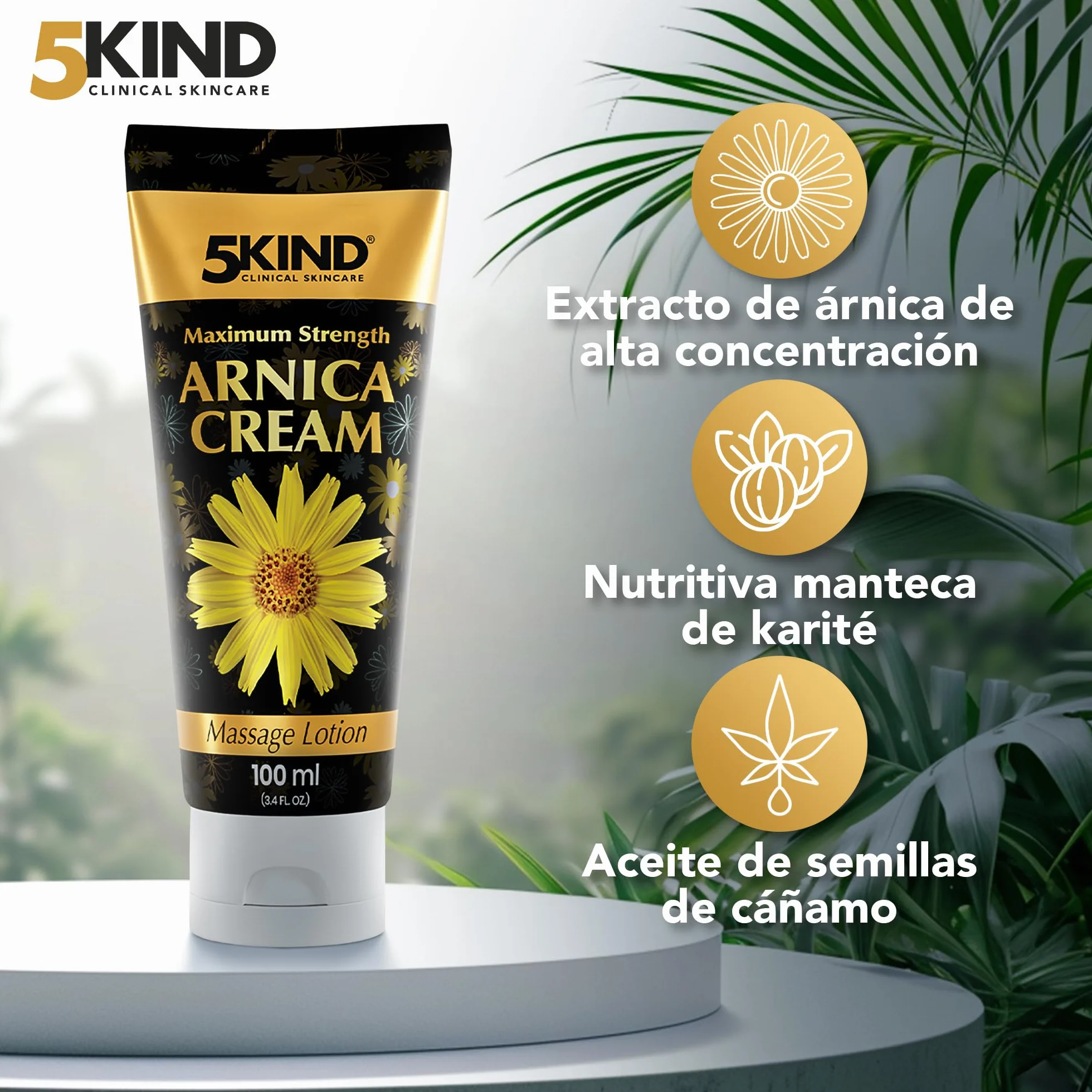 Crema de árnica para hematomas e hinchazón, 100 ml, máxima resistencia, acción rápida e intensiva