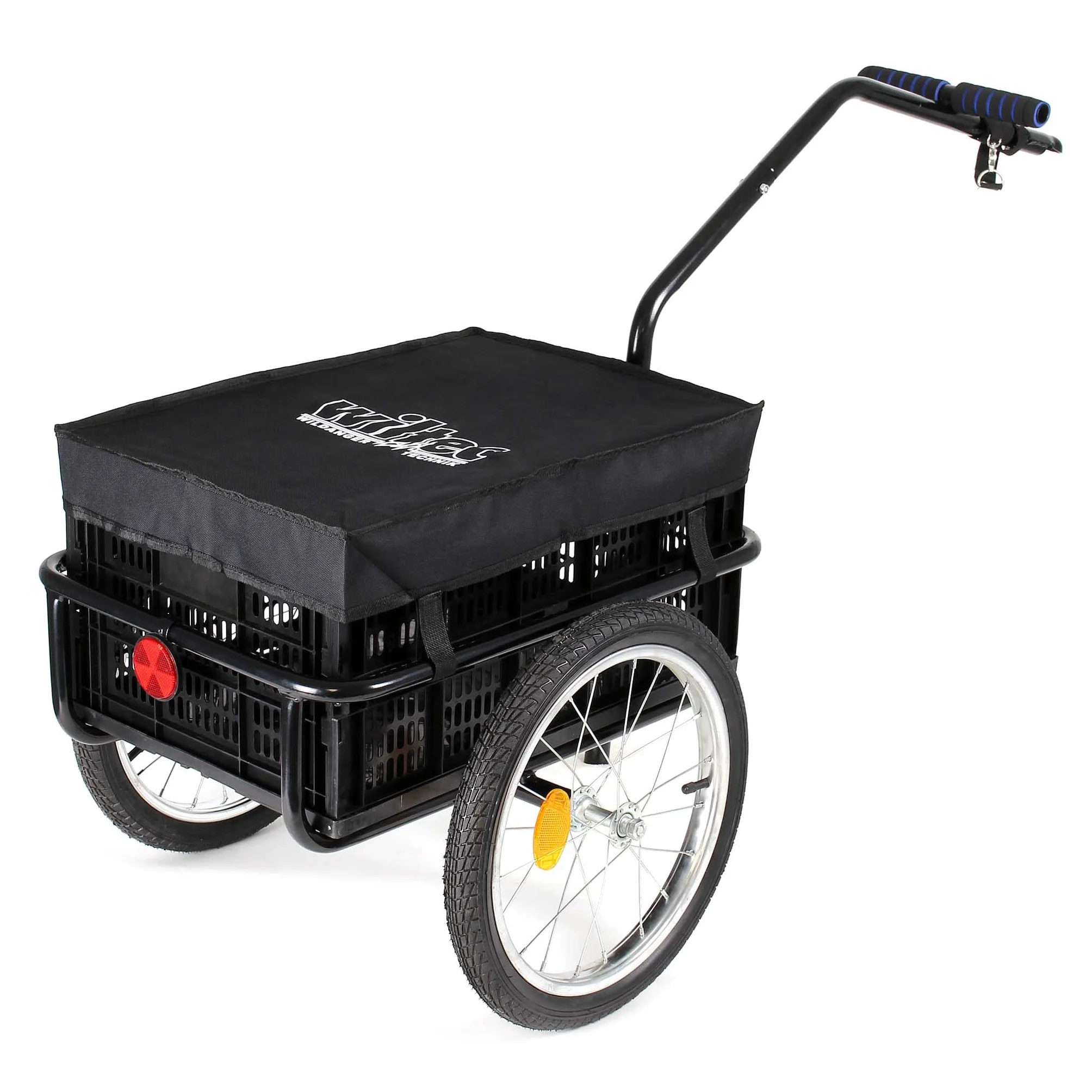 Remolque de Carga para Bicicleta máx. 50kg Carro de Transporte Equipaje Bicicletas Remolque