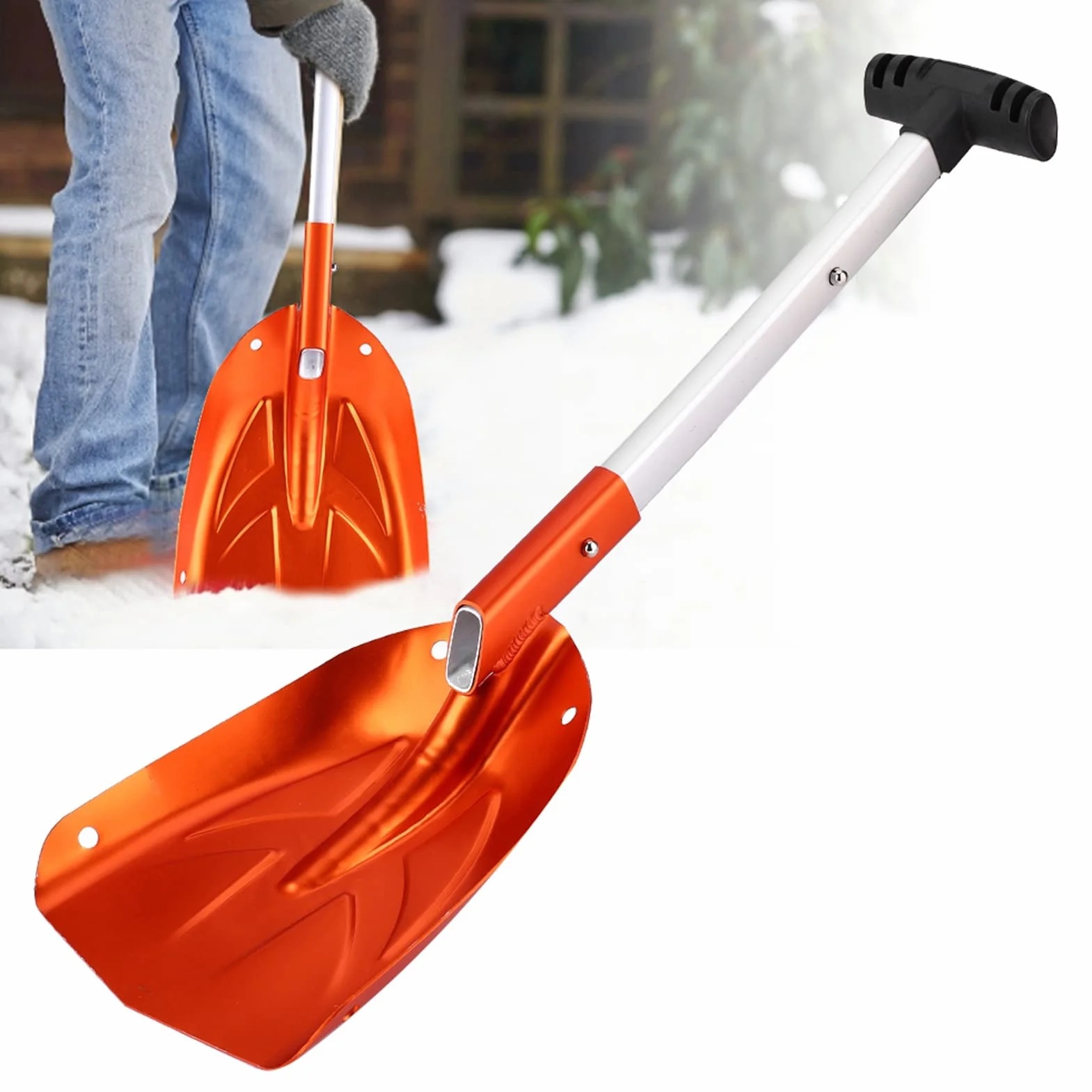 Pala para Nieve de Aleación de Aluminio Ligera, Raspador de Hielo, Removedor Universal