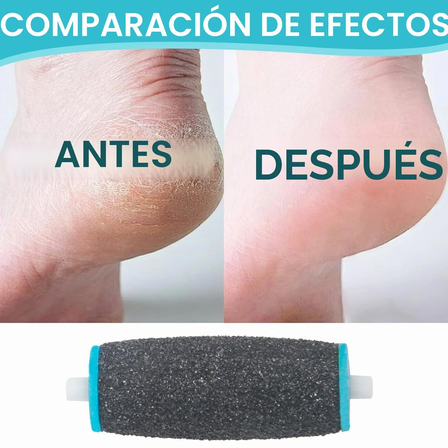 Recambio Lima Pies compatible con Scholl Velvet Smooth, Rodillos Extragruesos