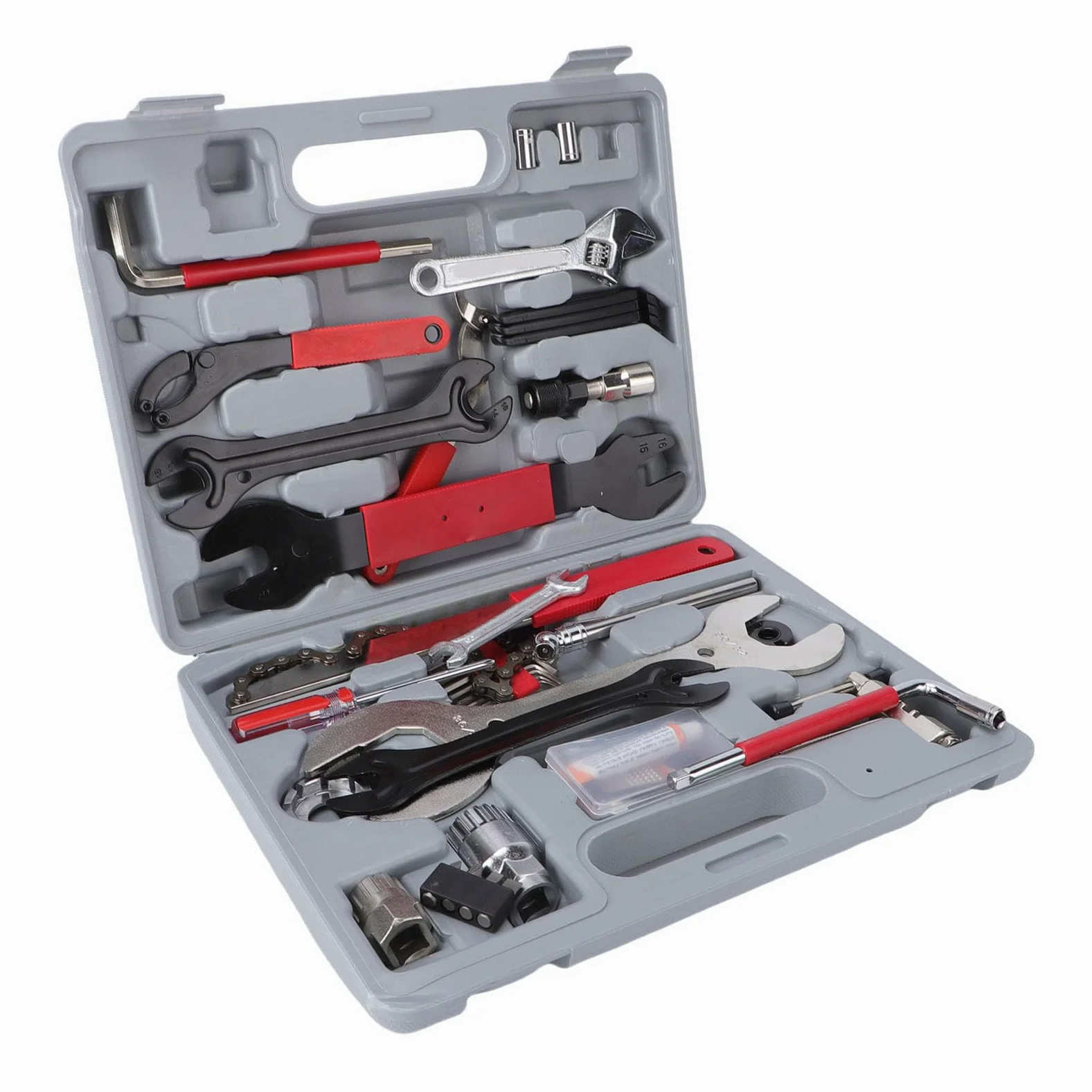 Kit de Herramientas para Bicicletas, Herramientas de Mantenimiento Esenciales de 45 Piezas para Bicicletas de Montaña y de Carretera con Estuche de Almacenamiento