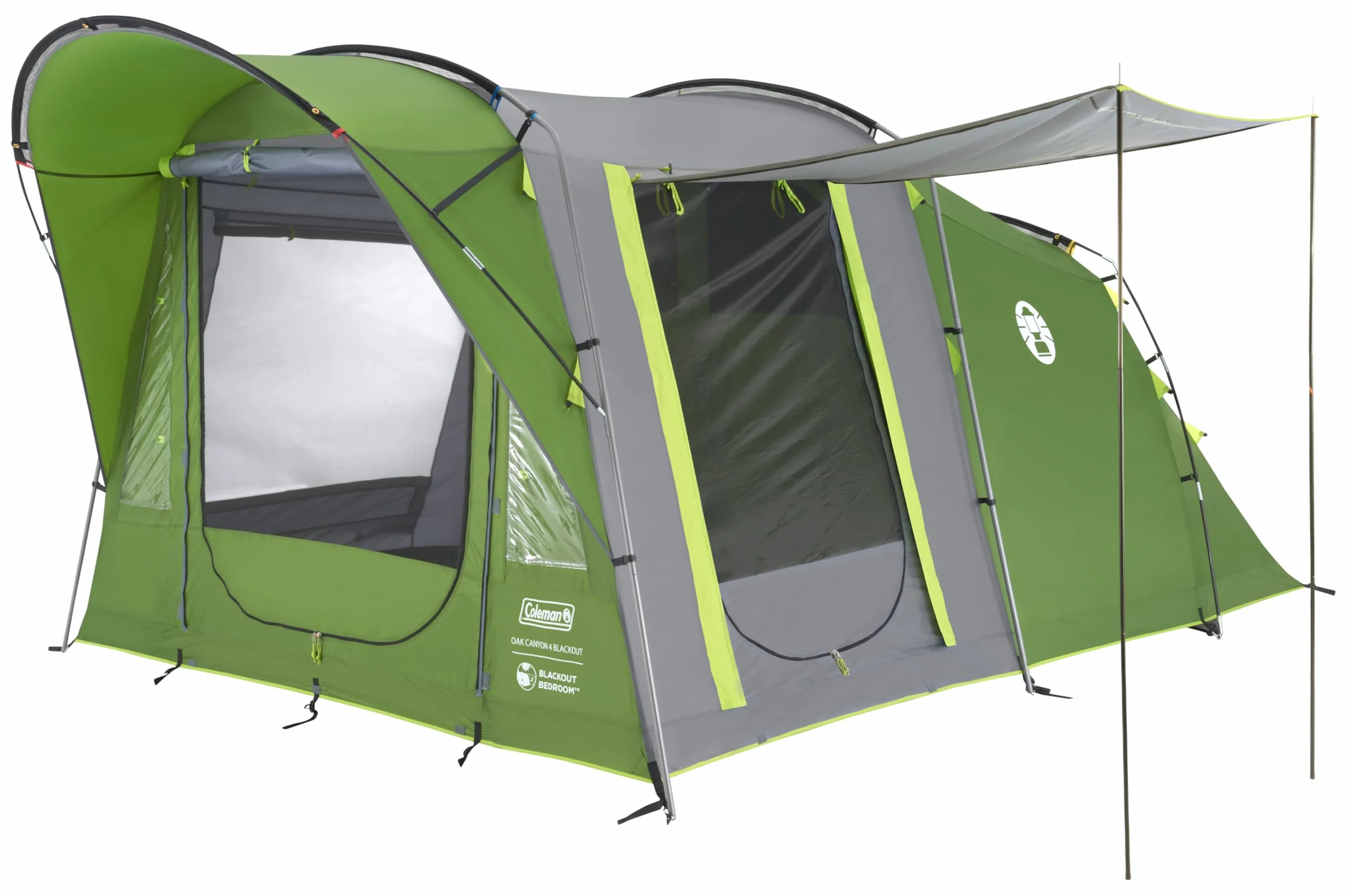 Coleman Oak Canyon - Tienda de campaña para 4 personas, túnel familiar para 4 personas con 2 dormitorios y sala de estar especiales oscurecidos, tienda de campaña para 4 personas, impermeable de 4500