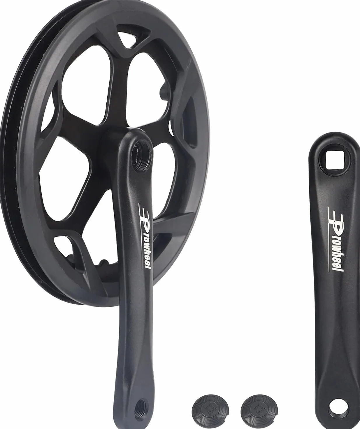 ZUKKA Prowheel Tourney Biela de bicicleta 48T/52T Brazo de aleación de aluminio para Singel Speed 1/6/7/8 velocidades, 170 mm, bicicleta de ciudad, bicicleta Fat Bike, bicicleta eléctrica, bicicleta