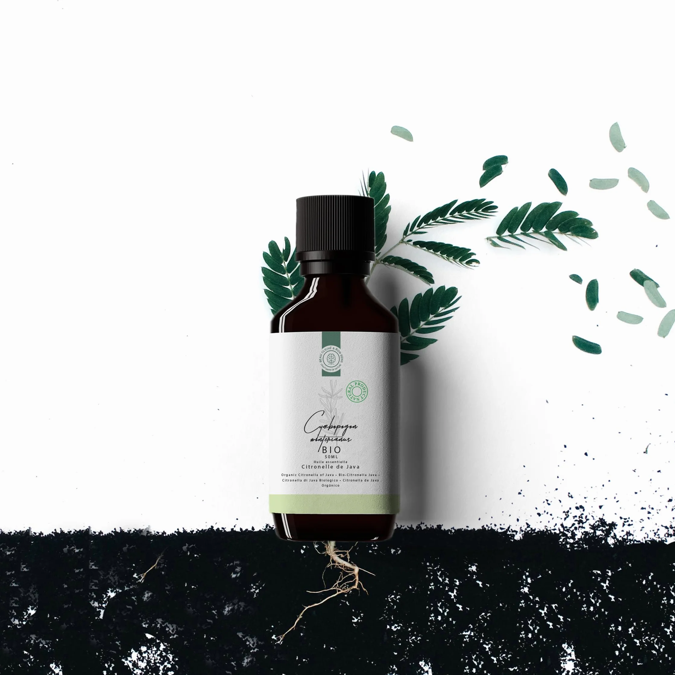 Aceite esencial de Citronela BIO 50ml - 100% Puro y Orgánico - Repelente Natural Antimosquitos