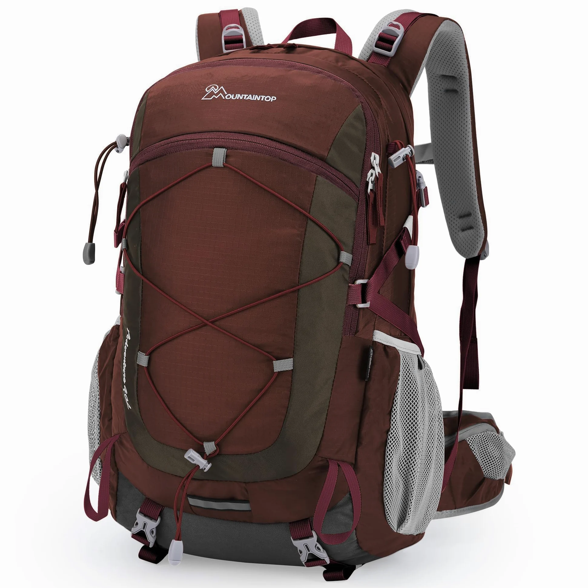 MOUNTAINTOP Mochila de senderismo de 40 litros Mochila de montaña para mujer y hombre Mochilas de viaje impermeable con cubierta de lluvia para senderismo alpinismo camping