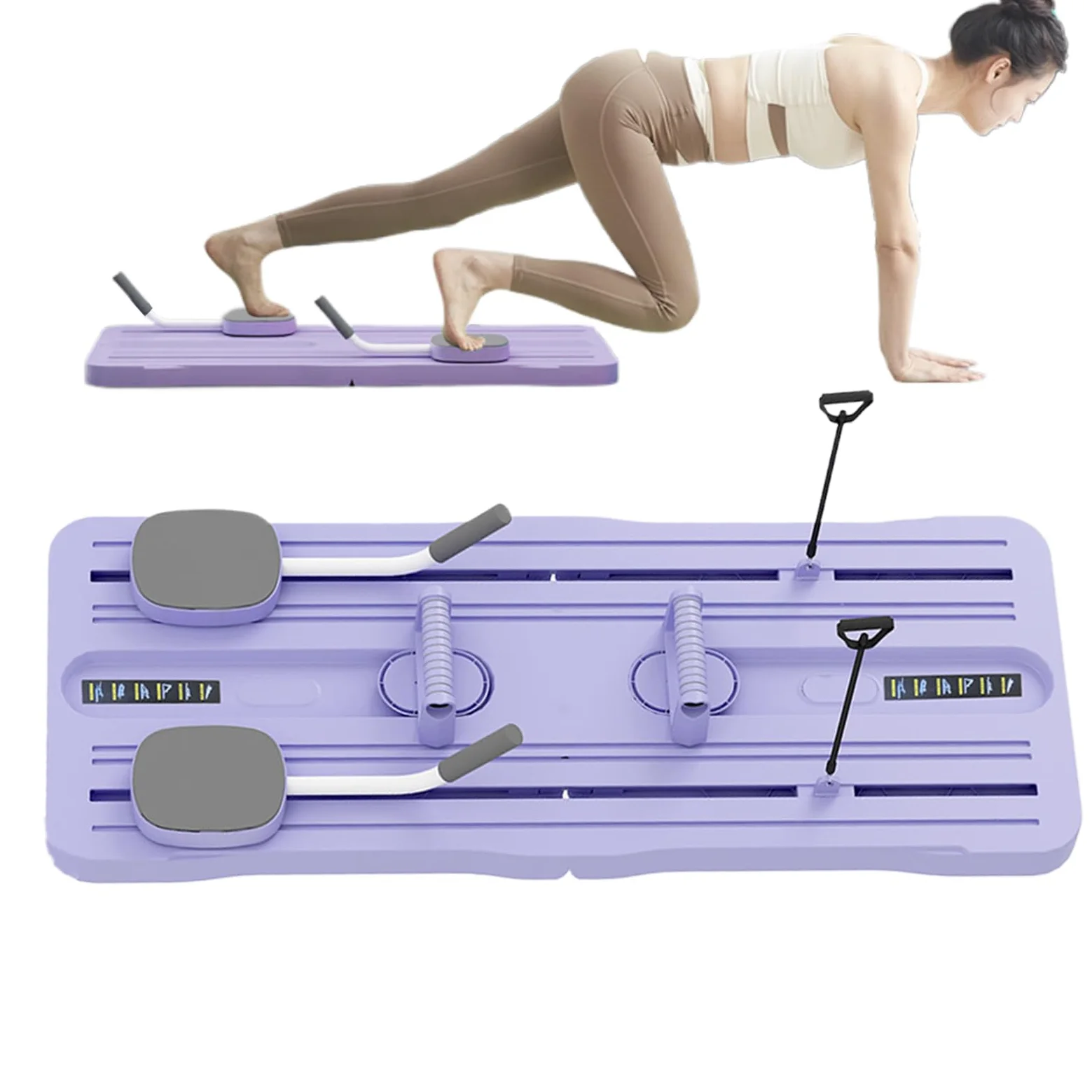 Máquina Reformer De Pilates Entrenamiento De Cuerpo Completo, Plegable, | Tabla Deslizante Abdominal Pilates Para Hogar, Recuperación
