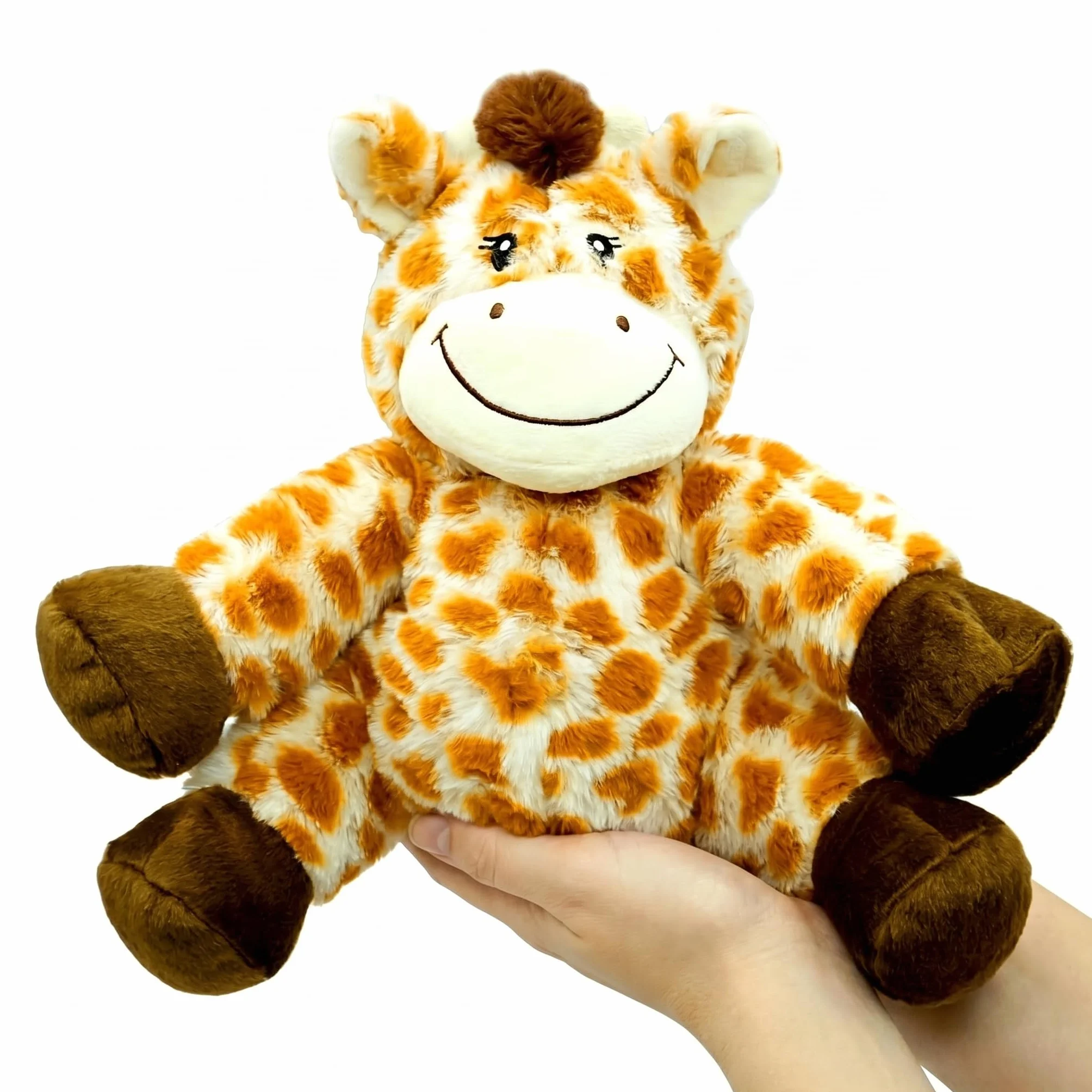 Peluches Térmicos 23 cm - Peluche Semillas Microondas - Jirafa de Peluche para Aliviar Cólicos Bebés