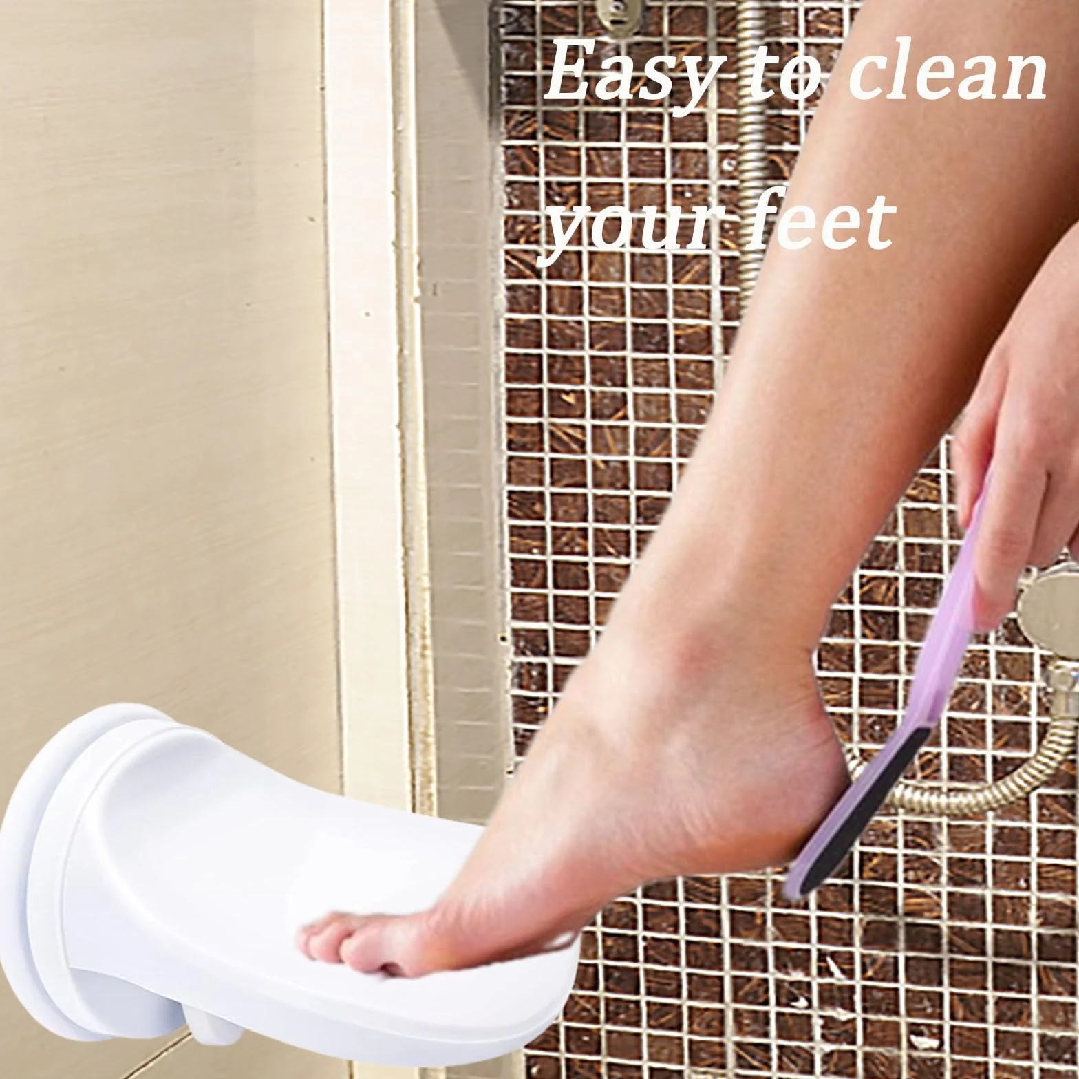 Reposapiés de Ducha para Afeitarse las Piernas con Ventosa