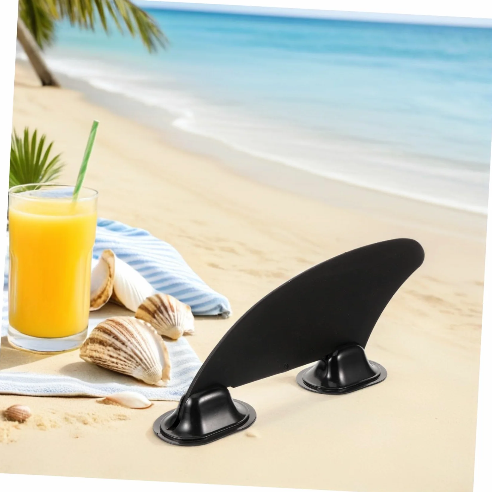2 Aletas De Repuesto para Tabla De Paddle Surf Aletas Inflables Central Desmontable Accesorios para Tabla De Surf De Repuesto De PVC Color Negro