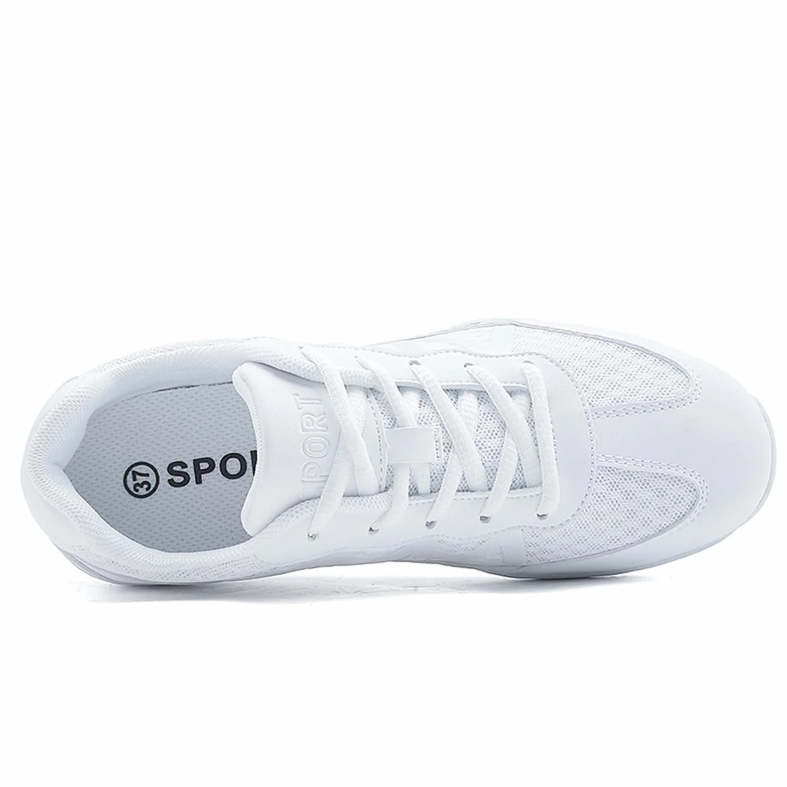 Zapatos de porrista blancos para mujer, zapatos de animadora, zapatos de cheer, yoga, gimnasia, jazz, zapatos de danza, zapatillas de correr