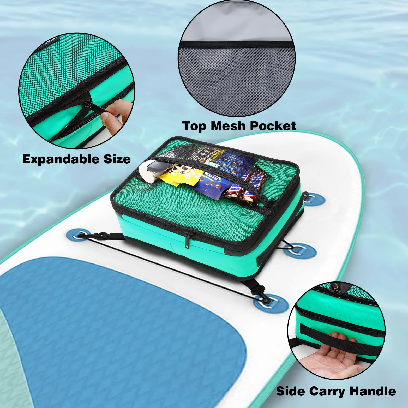 Bolsa térmica para Tabla de Remo, Impermeable, aislada, a Prueba de Fugas, 10 latas, Bolsa de Accesorios para Tabla de Remo y Kayak