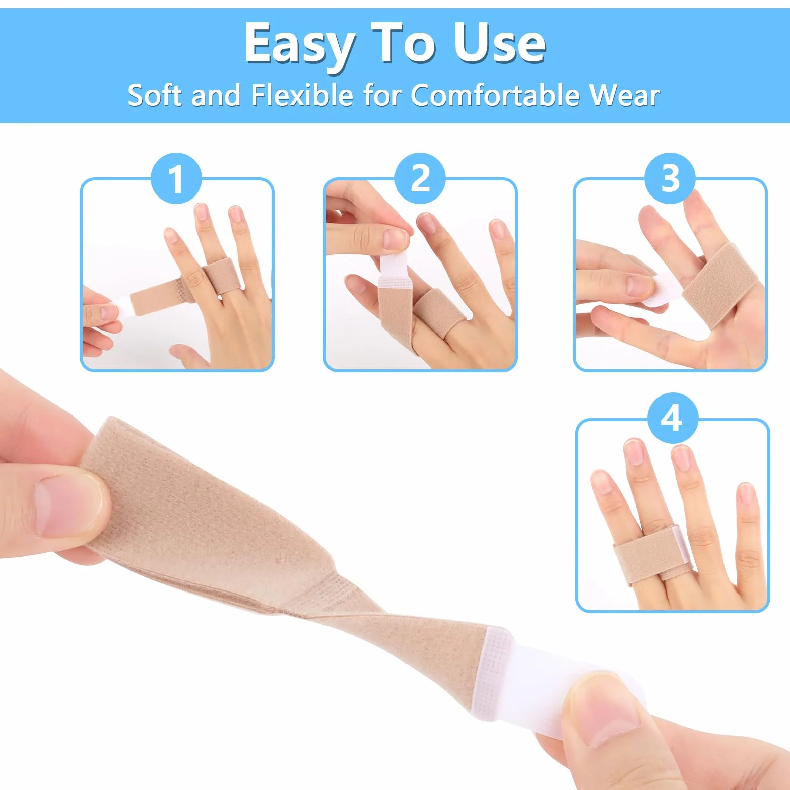 12 Piezas Corrector Dedo Martillo, Separador Dedos, Protectores Dedos Pie, Ferula de Dedo Pie Vendajes Acolchados