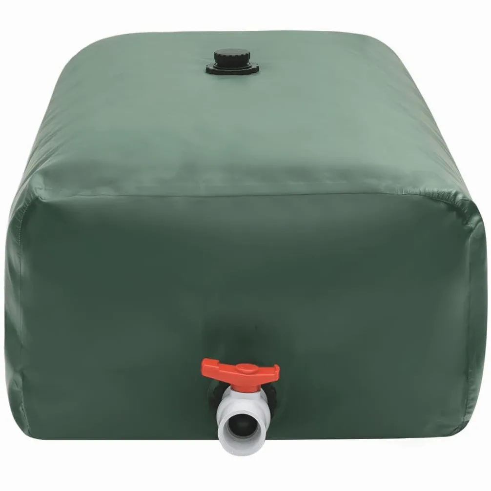 Depósito de agua plegable de 1000 l de PVC, depósito de agua de lluvia para jardín, camping, bidón de agua con grifo